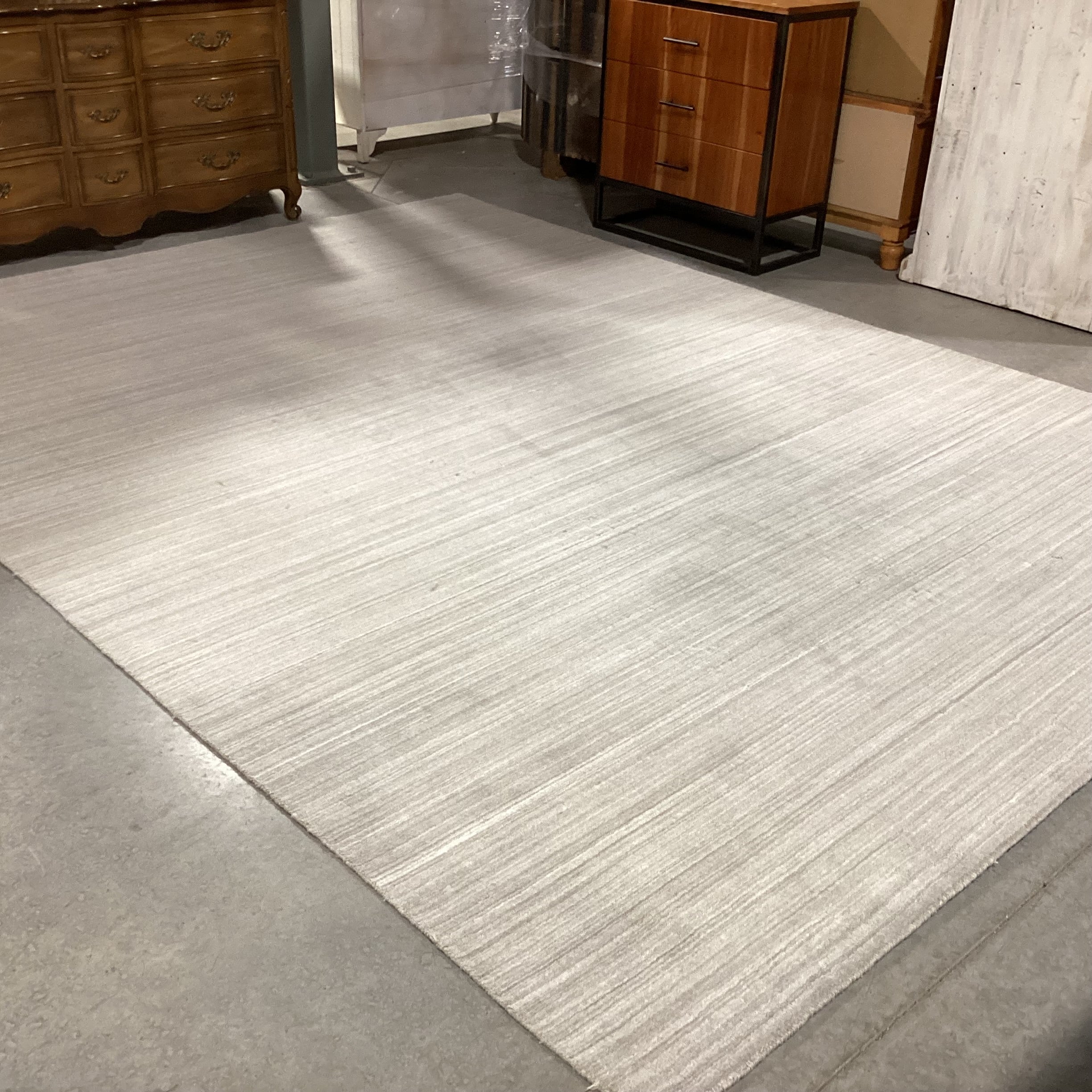 Restoration Hardware Fog Polyester Woven Rug 9'x 12'