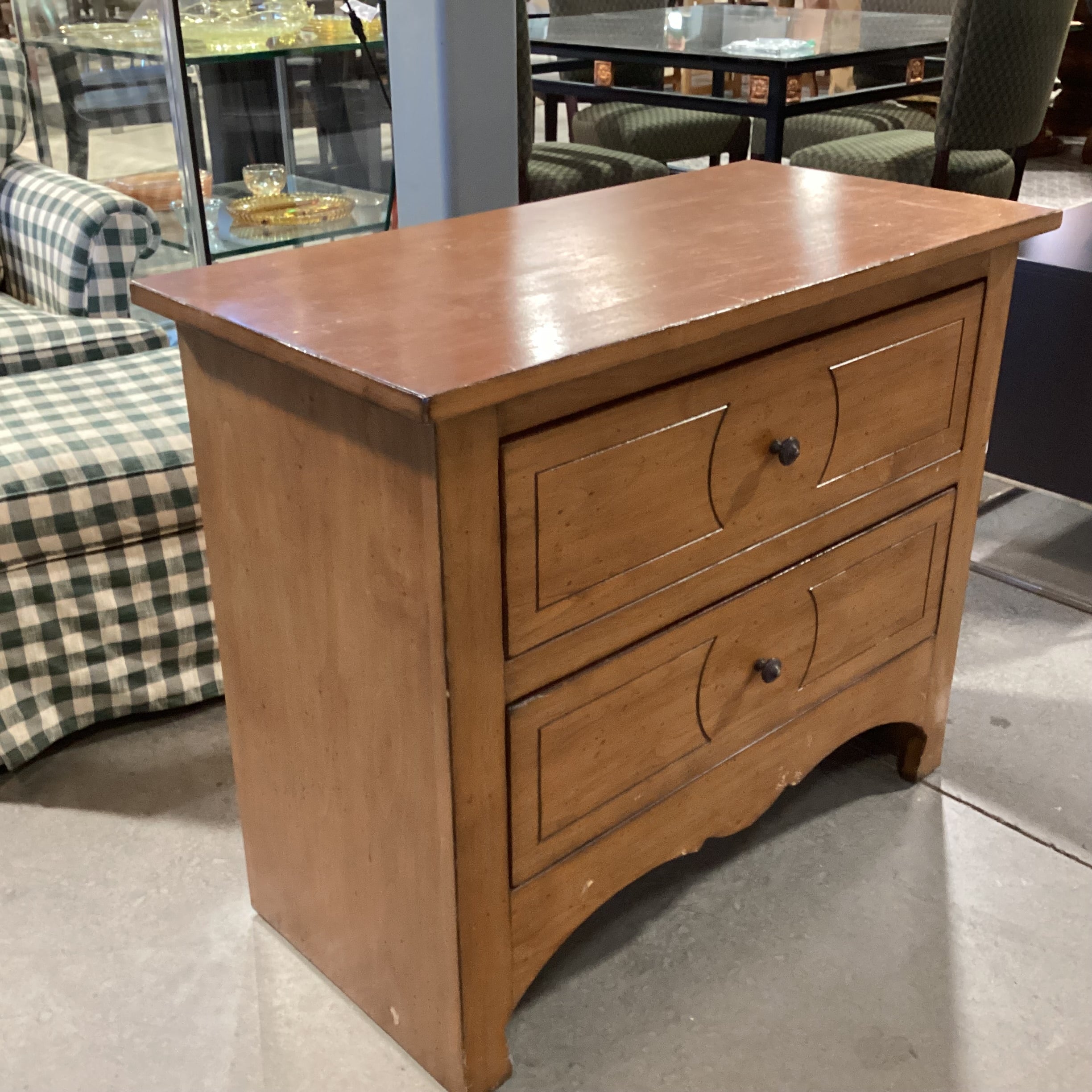 Finished Wood 2 Drawer Chest 36"x 18"x 30"
