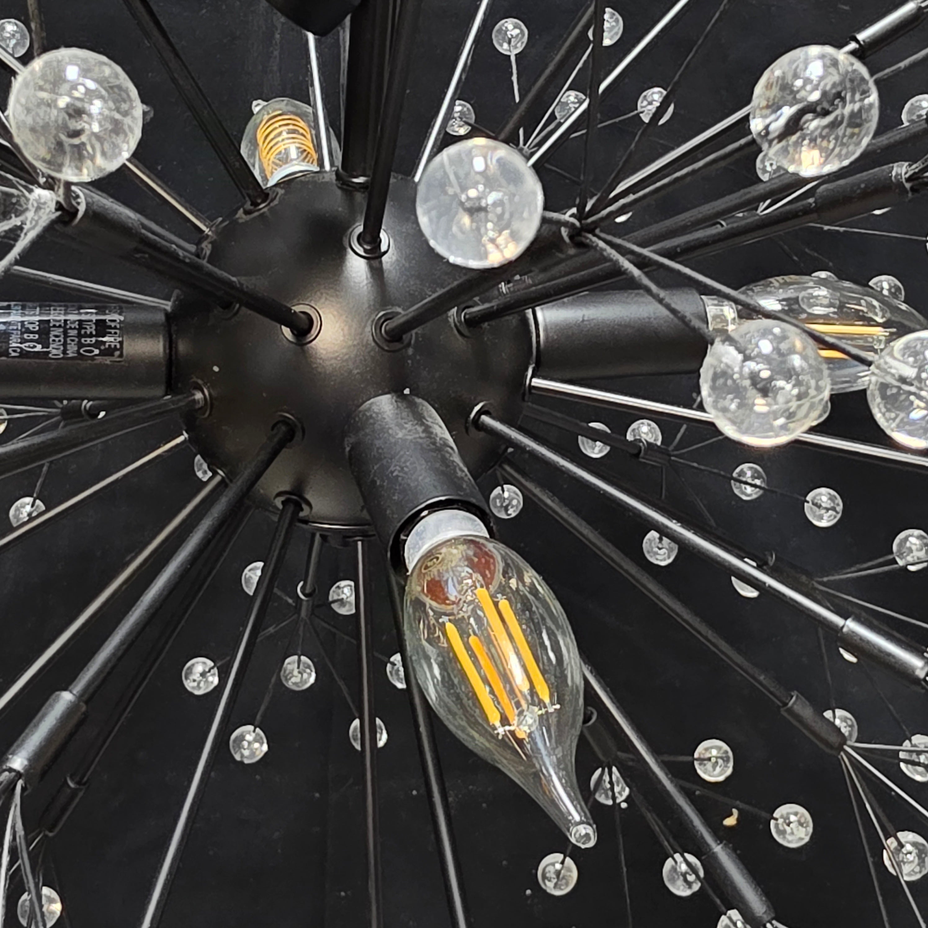 Modern Starburst Origin 21 Corvallis 4 Light Metal Beaded Chandelier 20" Diameter