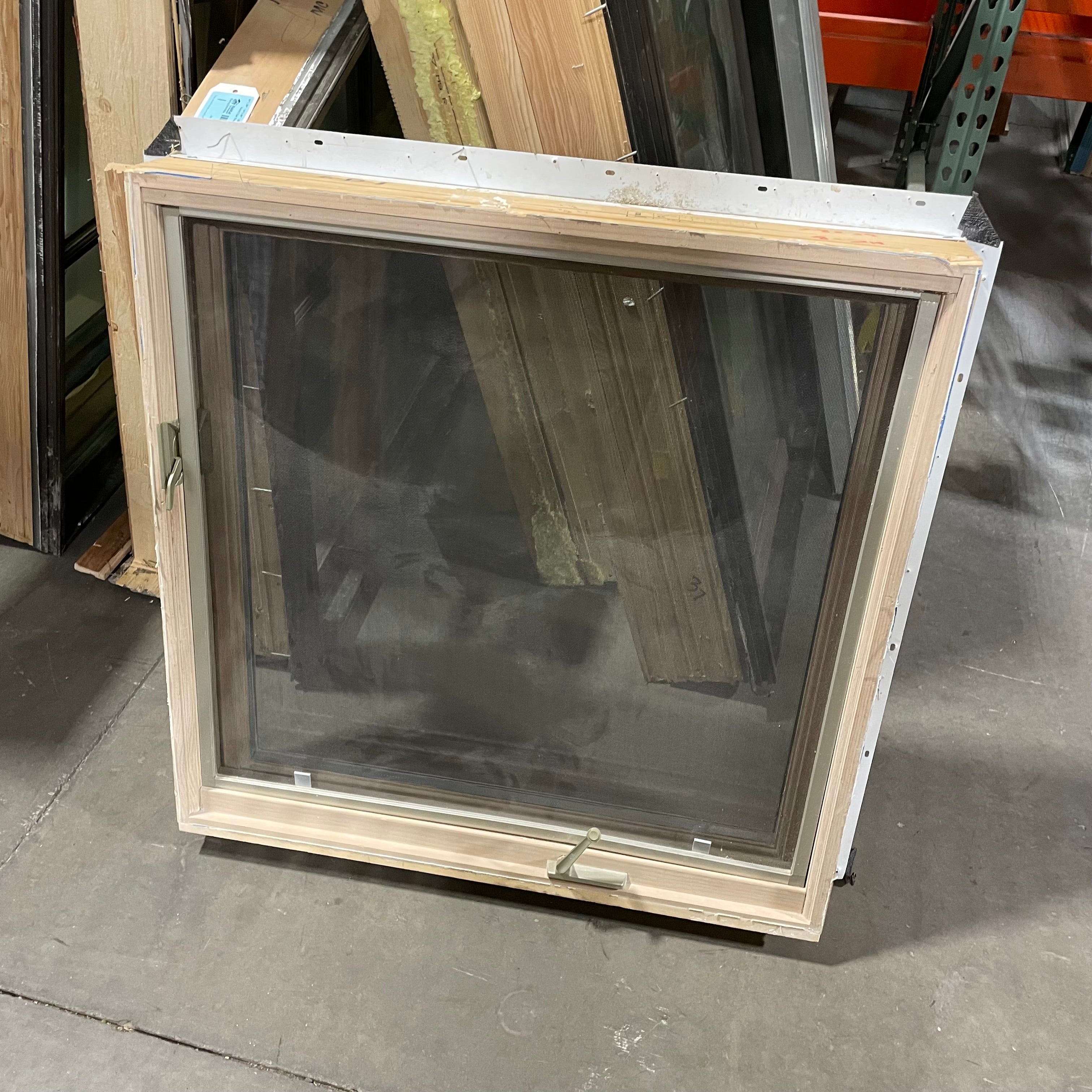 32"x 32"x 4.5" White Metal Clad Single Casement Exterior Window