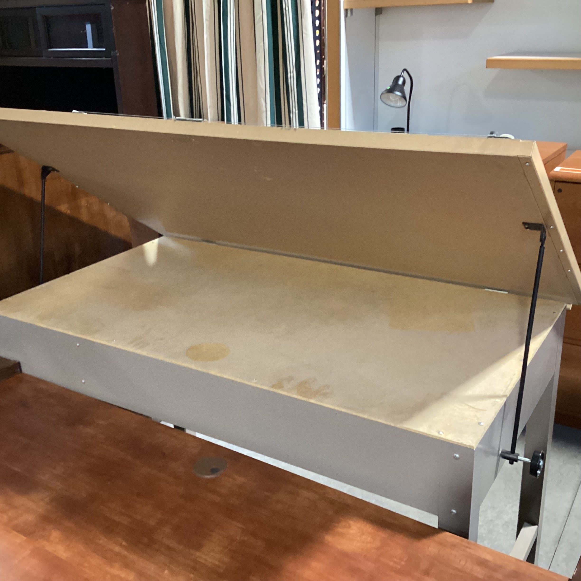 Wood & Metal Drafting Desk 60"x 38.5"x 36" to 58"