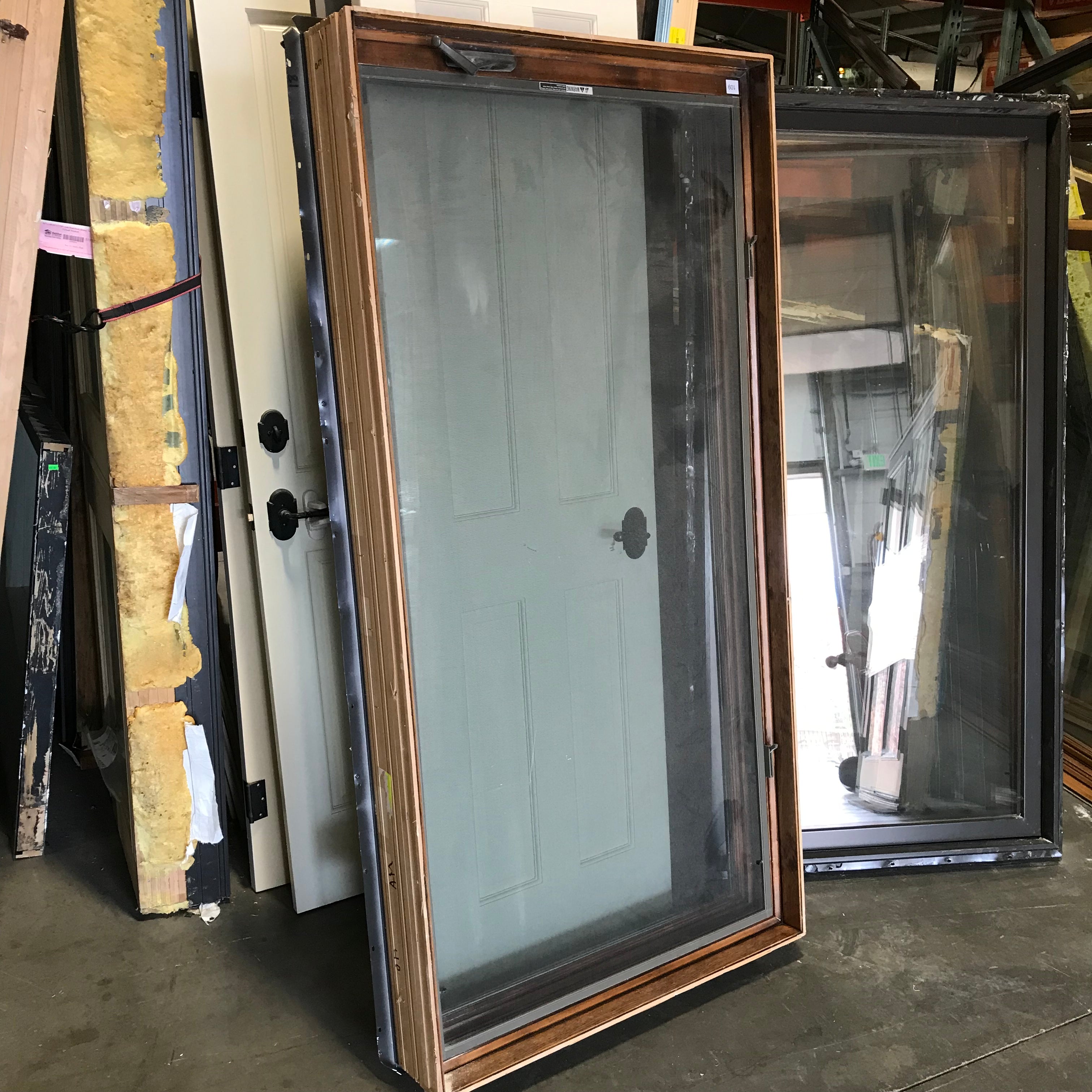 27.5"x 71"x 6.5" Brown Metal Clad Single Casement Exterior Window