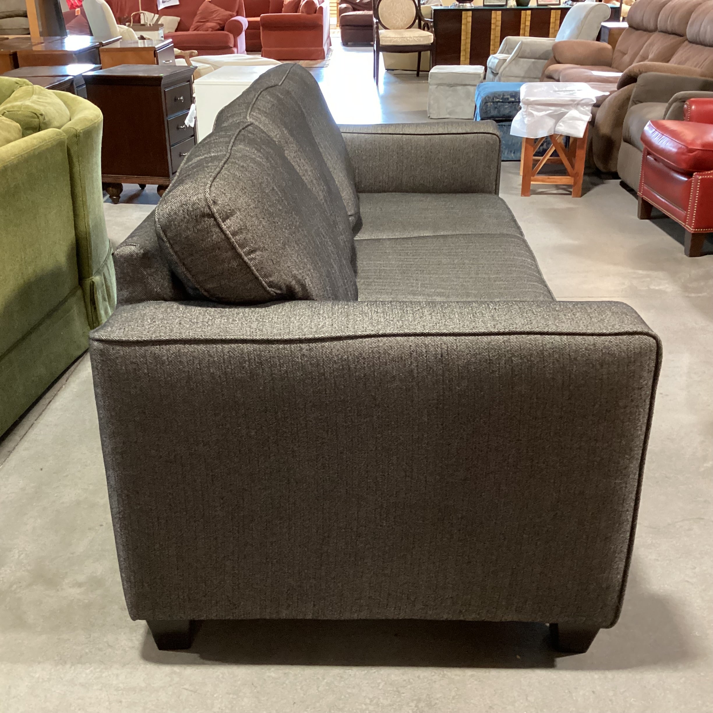 Charcoal Woven Queen Sleeper Sofa 82"x 38"x 35"