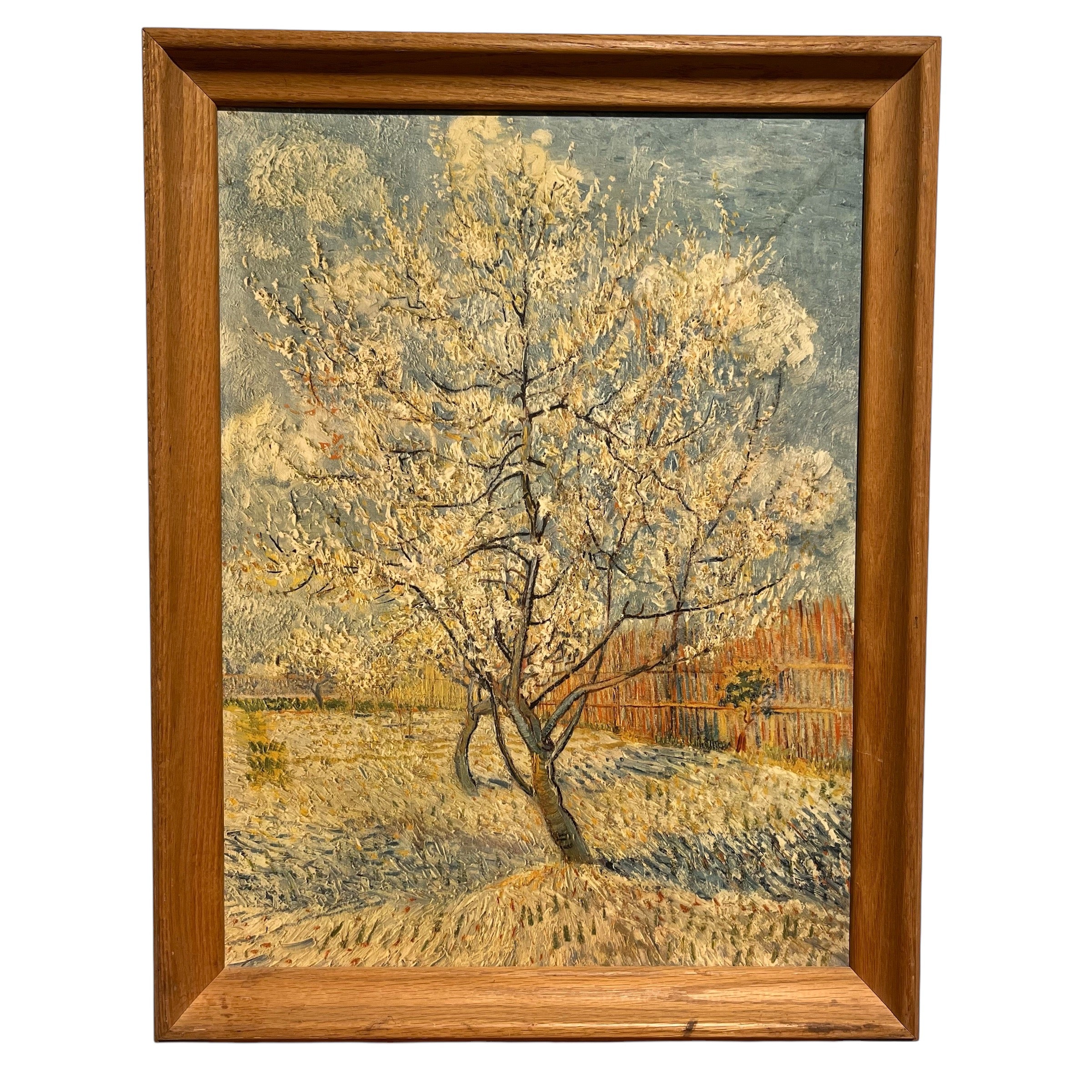 Vincent Van Gogh "Peach Tree" Antique Print Wall Decor; 21"x 27"