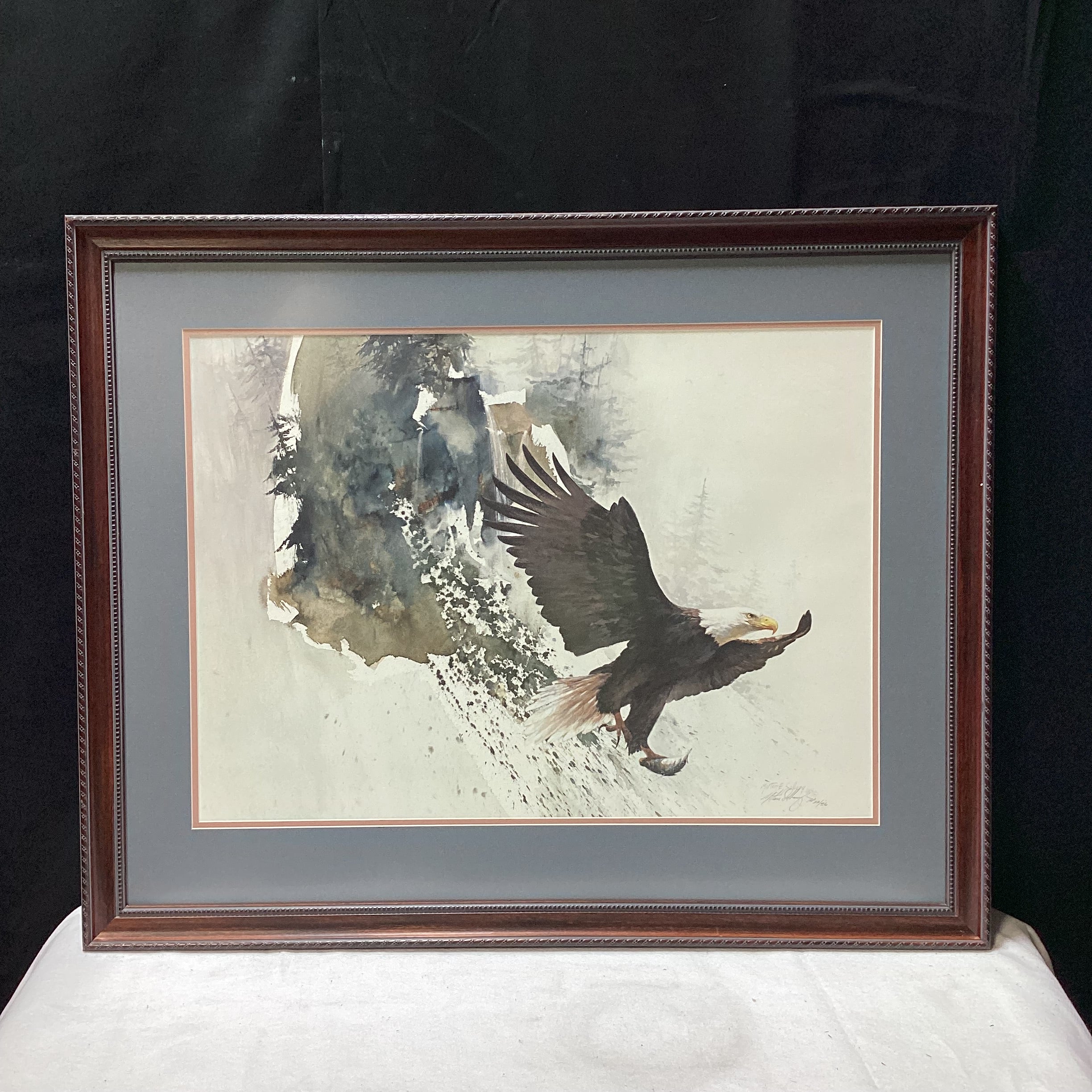 Morten E. Solberg Sr. Signed "On Silent Wings"  Limited Edition AP Framed Print 34.5" x 28"