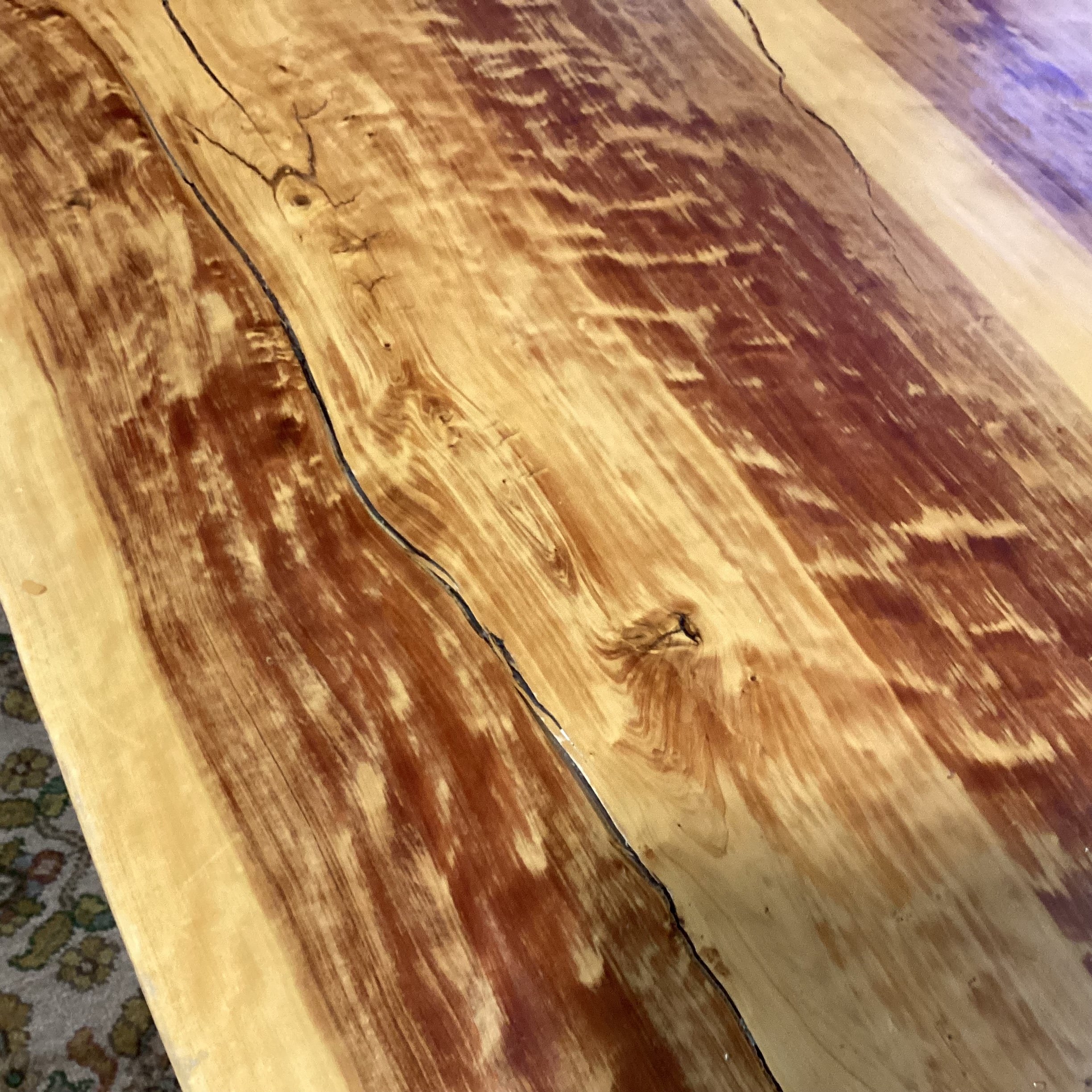 Hand Crafted Live Edge & Stump Trestle Coffee Table 44"x 44"x 20"