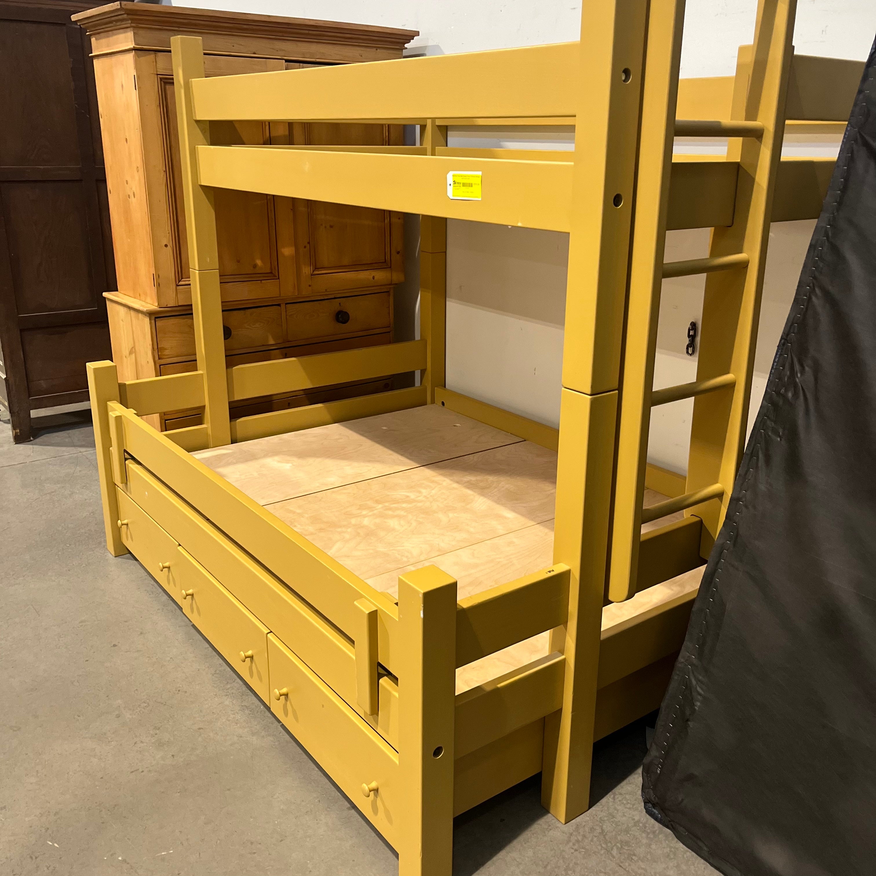 Full Over Twin Solid Painted Wood 3 Drawer Storage 81.5"x 61"x 74"