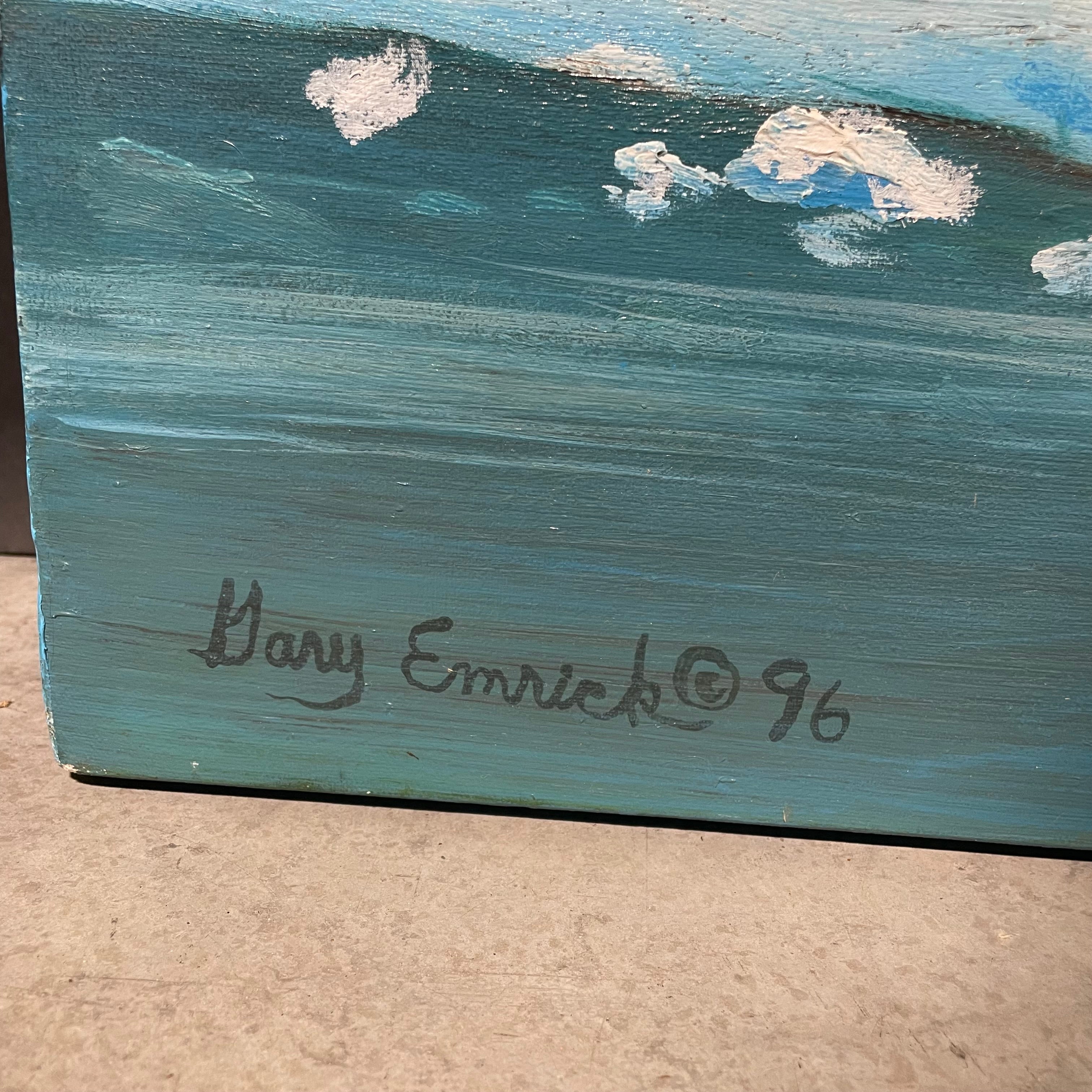 Gary Emrich Signed/Dated Original Native American On Horse Painting 48" x 72"