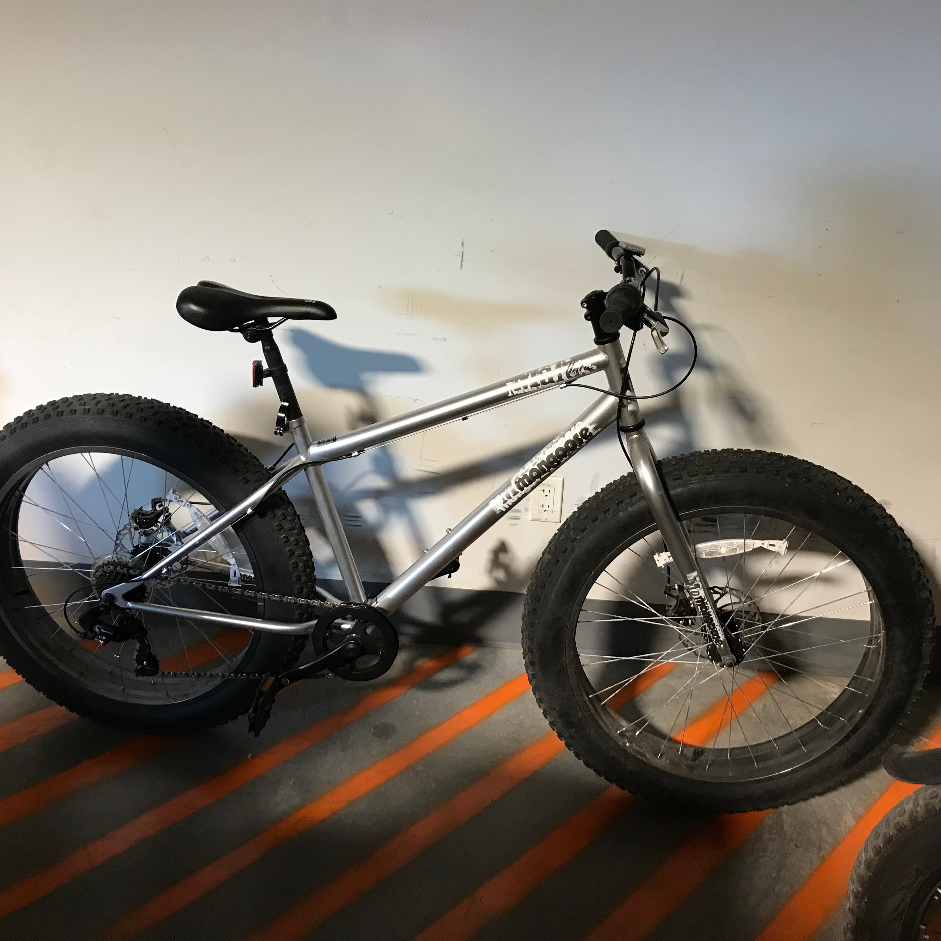 Mongoose Malus 18" Silver 7 Speed Fat Tire Mountain Bike