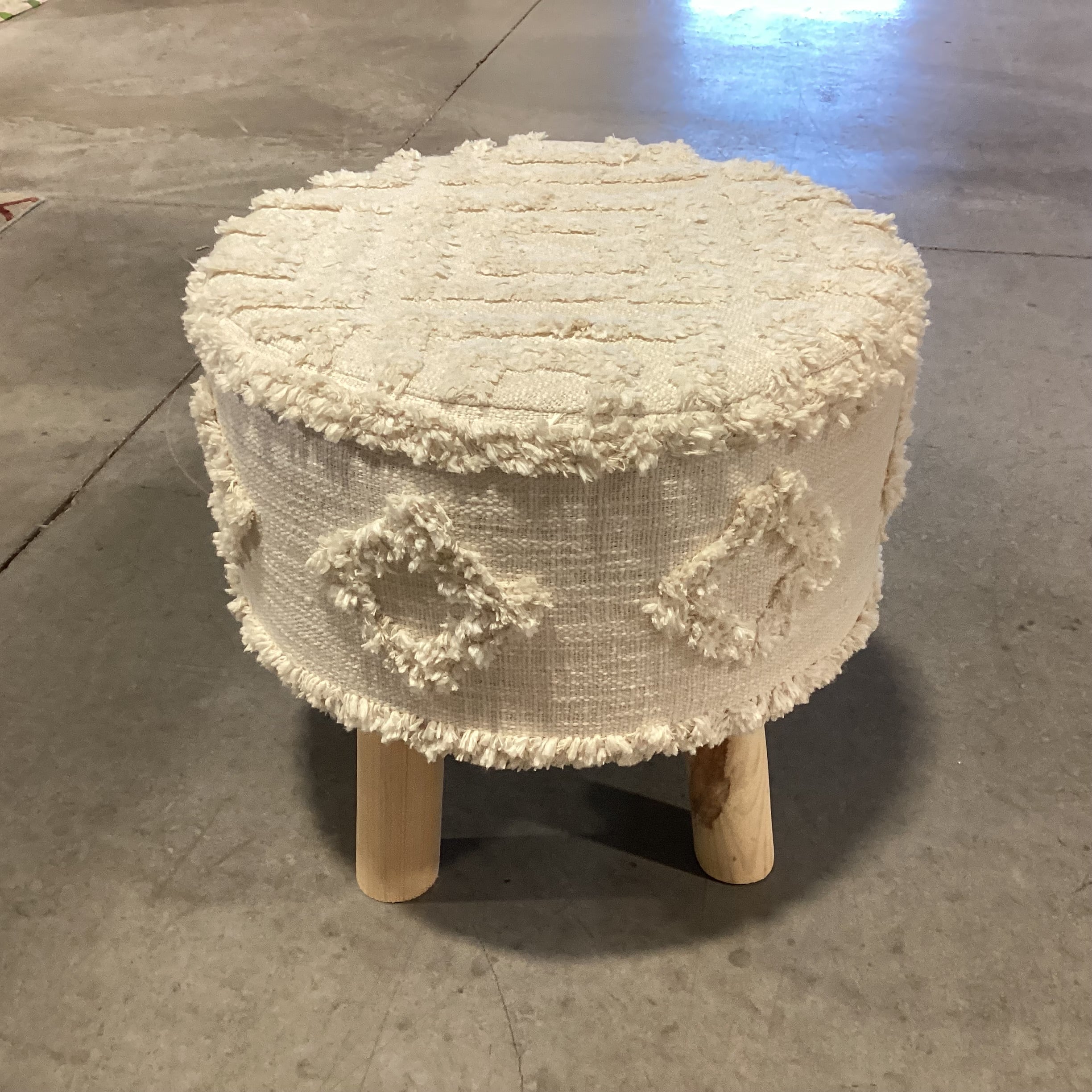 Locklie Boho Stool Ottoman 17" Diameter x 16"