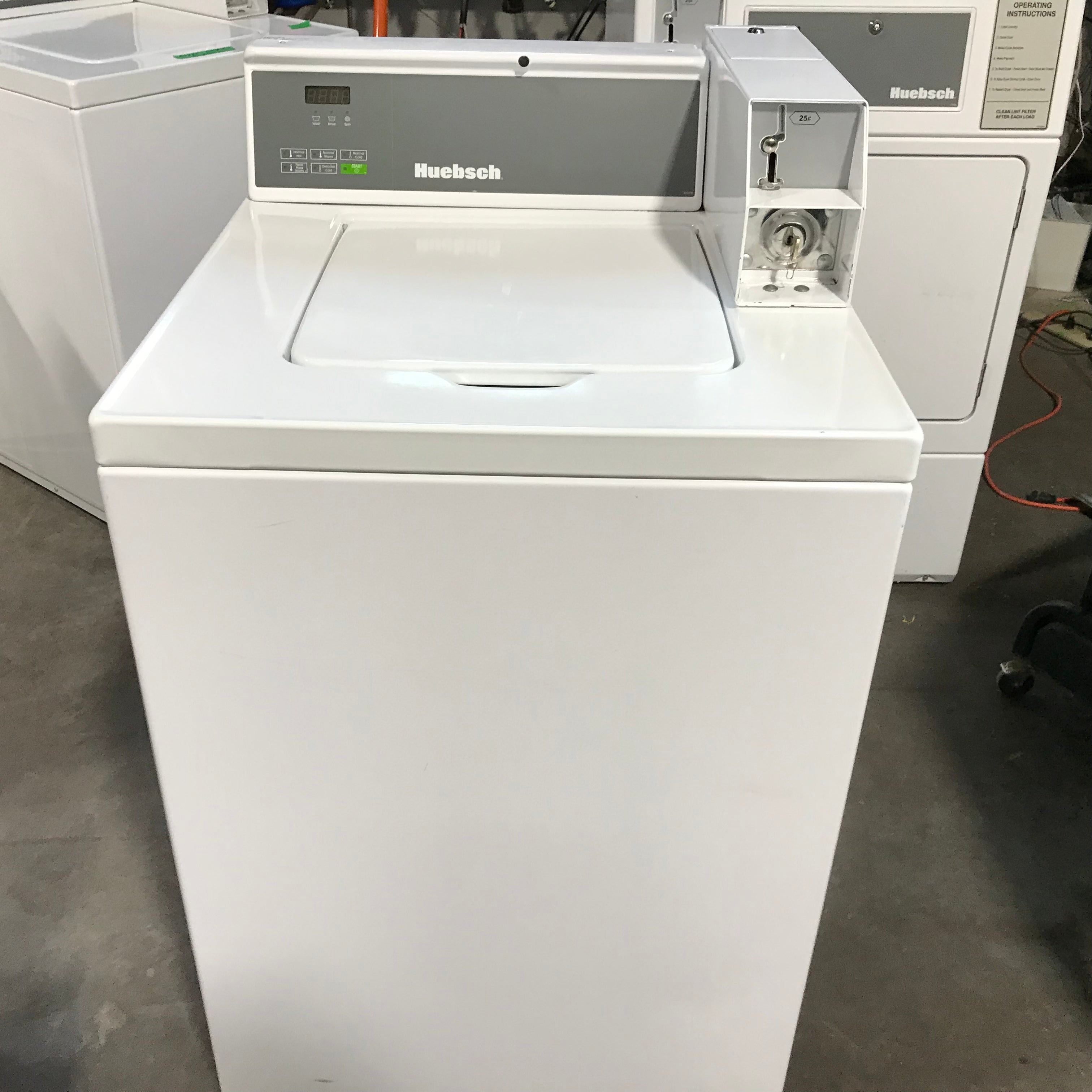 Huebsch White Top-Load Commercial Washer 26"x 28"x 43"
