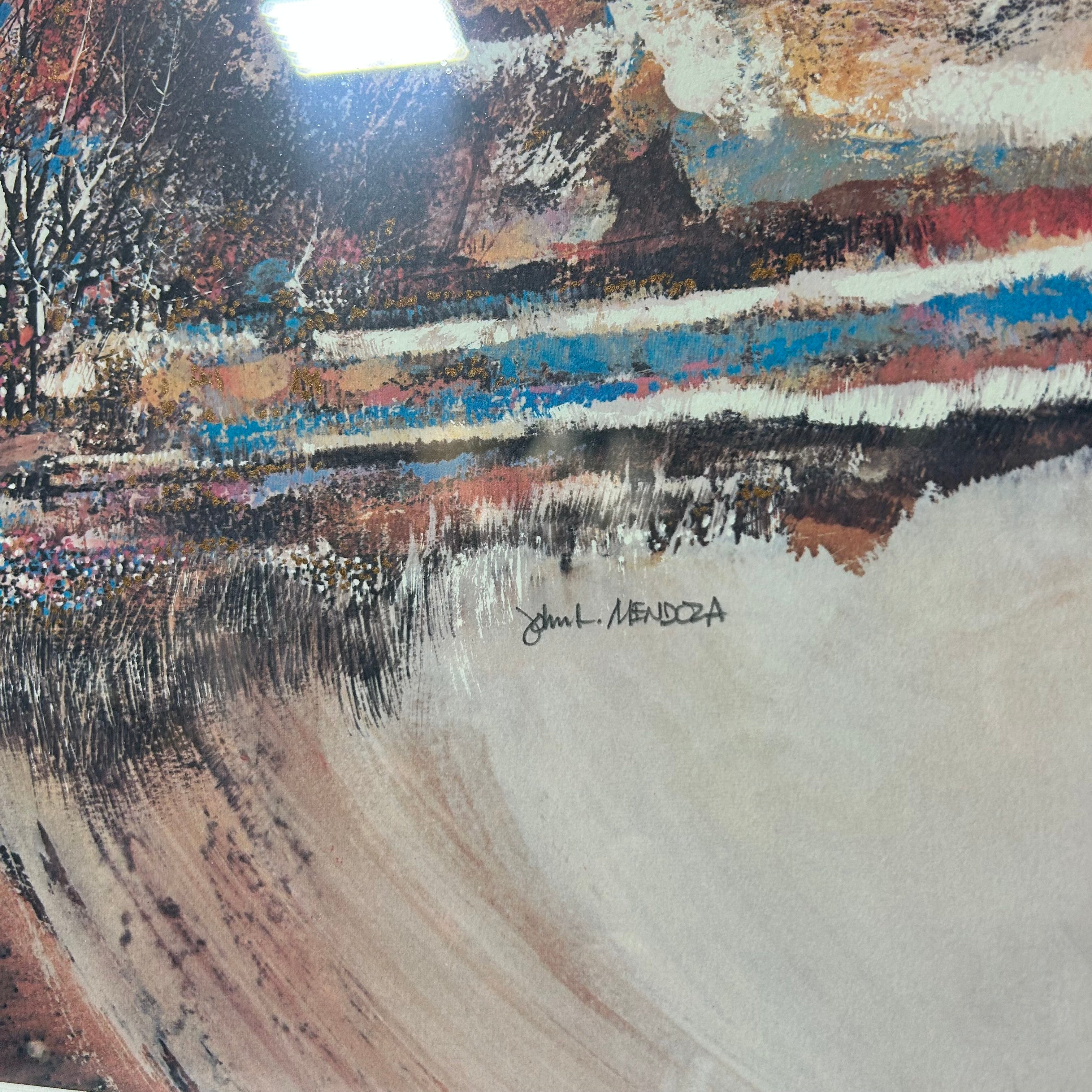 John Mendoza C.O Artist Watercolor Signed 23"x 20"