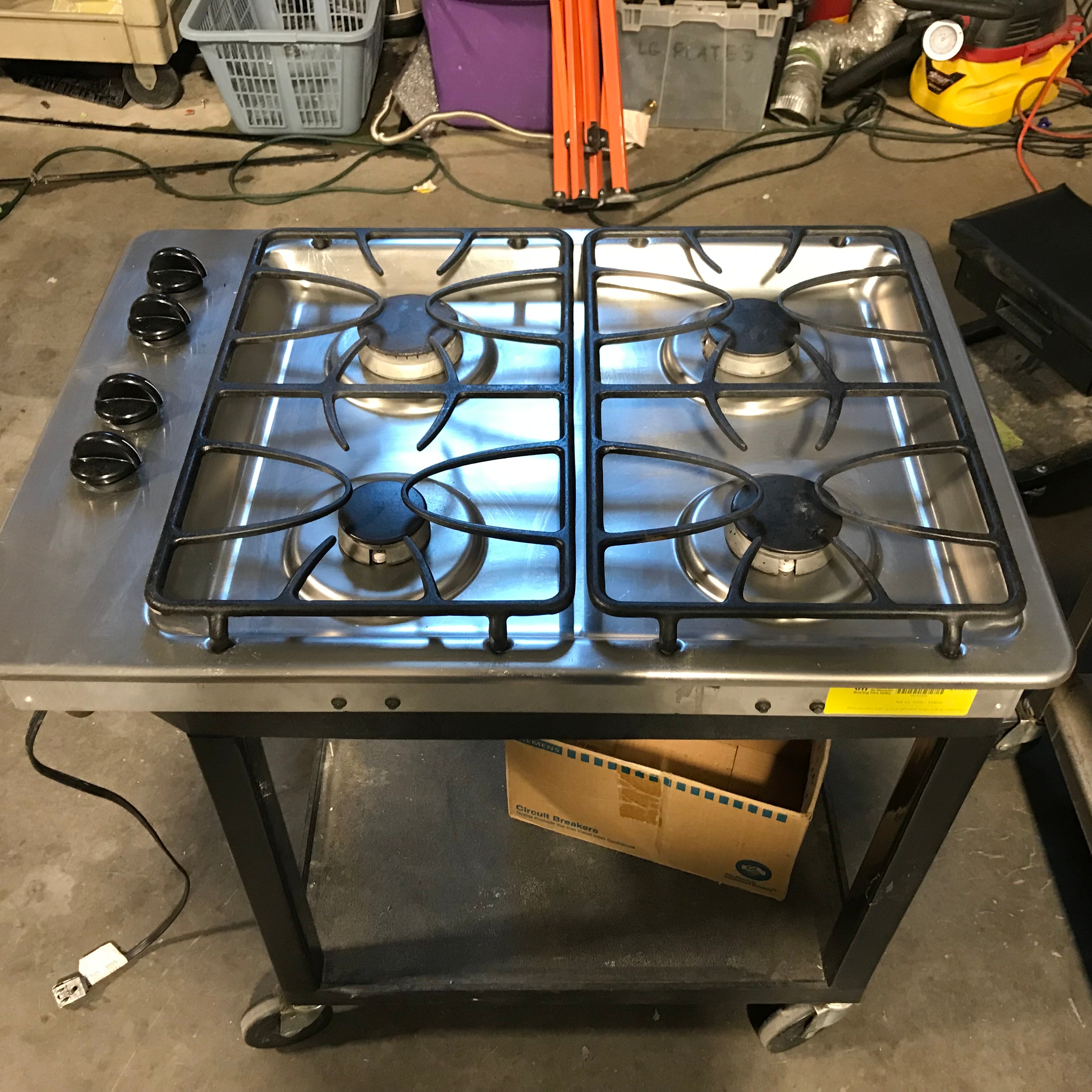 GE Stainless Steel 4 Burner Gas Cooktop 30"x 21"x 3"