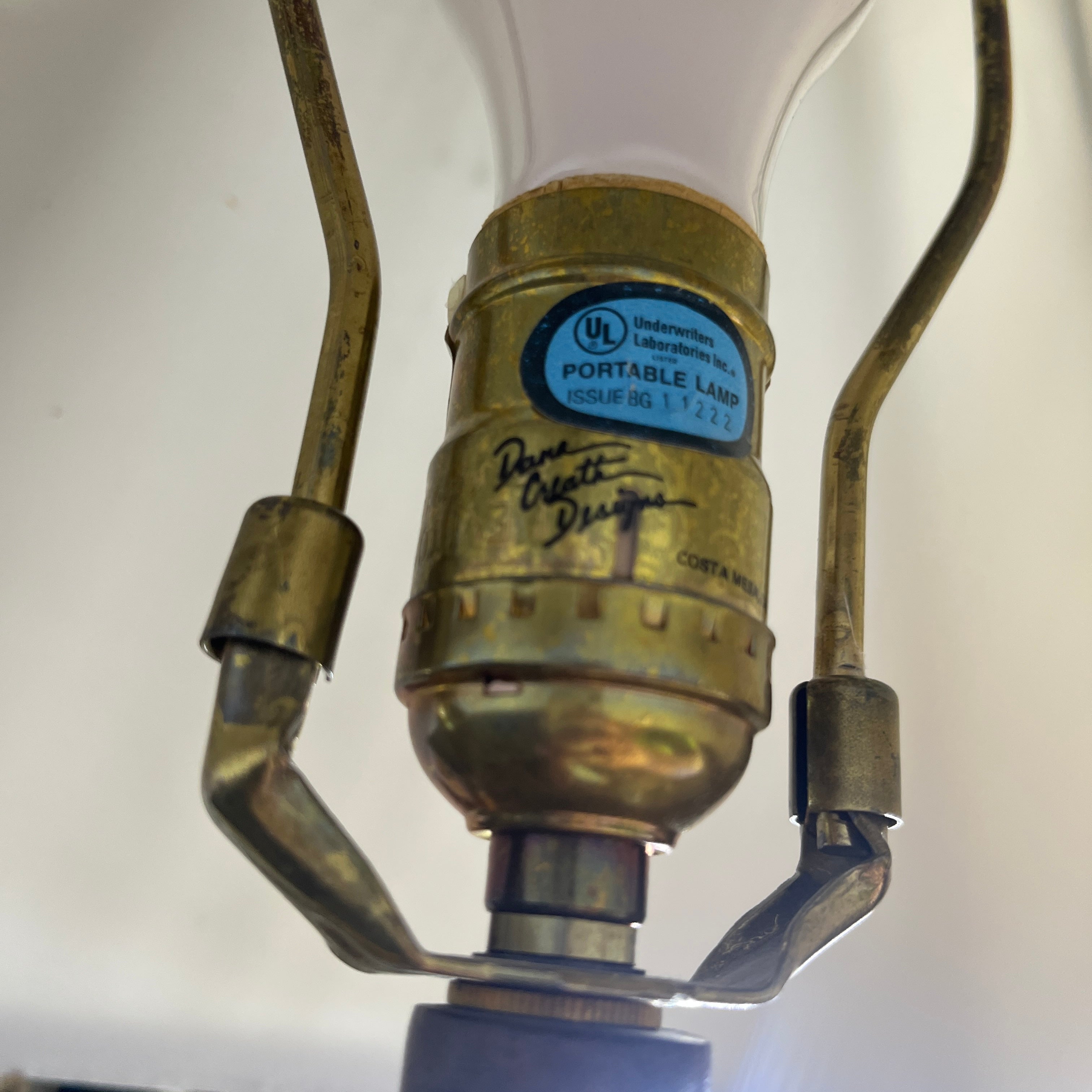 Dana Creath Designs Bronze Iron Scroll with Shade Table Lamp 22”x 12”x 30”