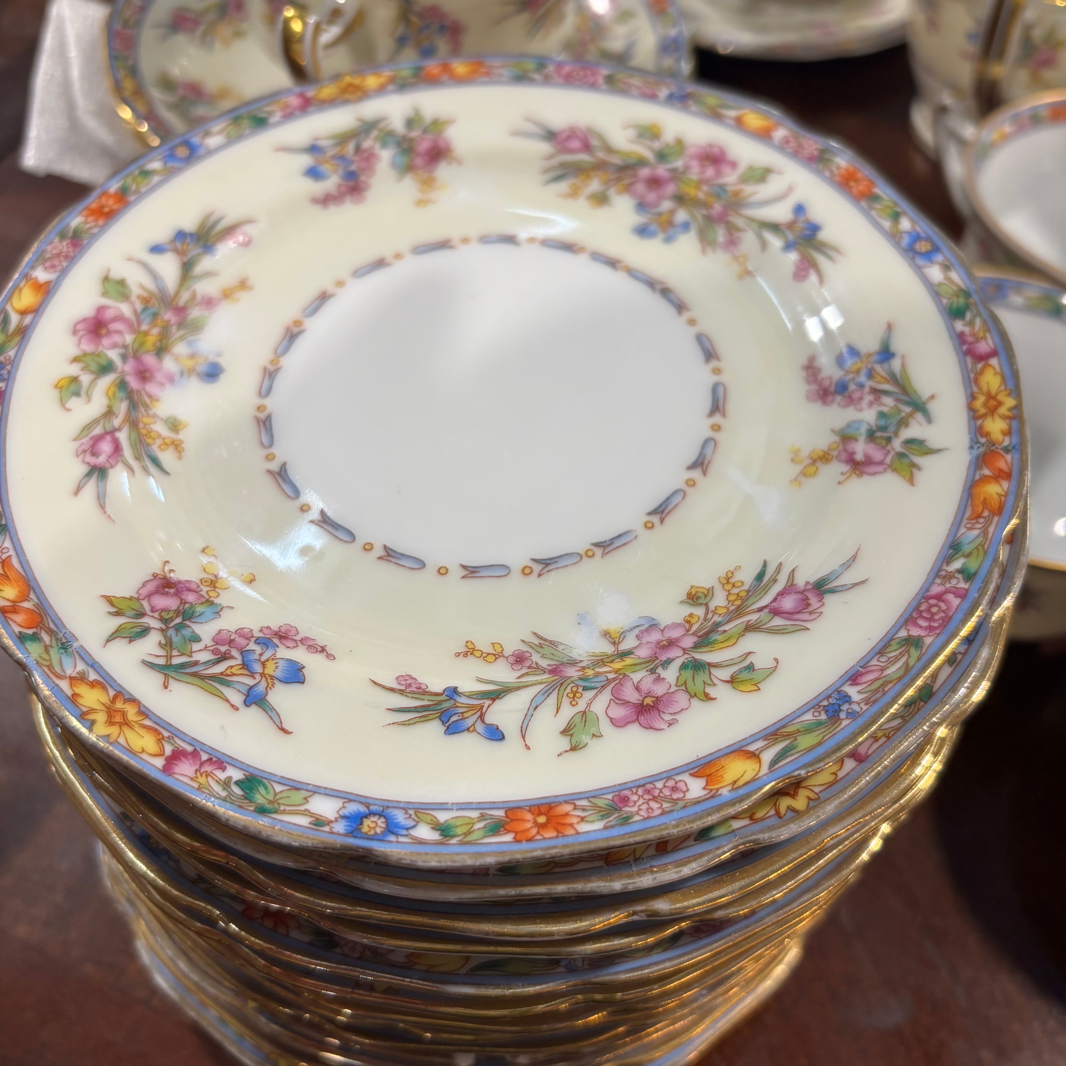 Set of 72 Pieces Vintage Royal Epiag China Dinnerware, Made in Czechoslavakia