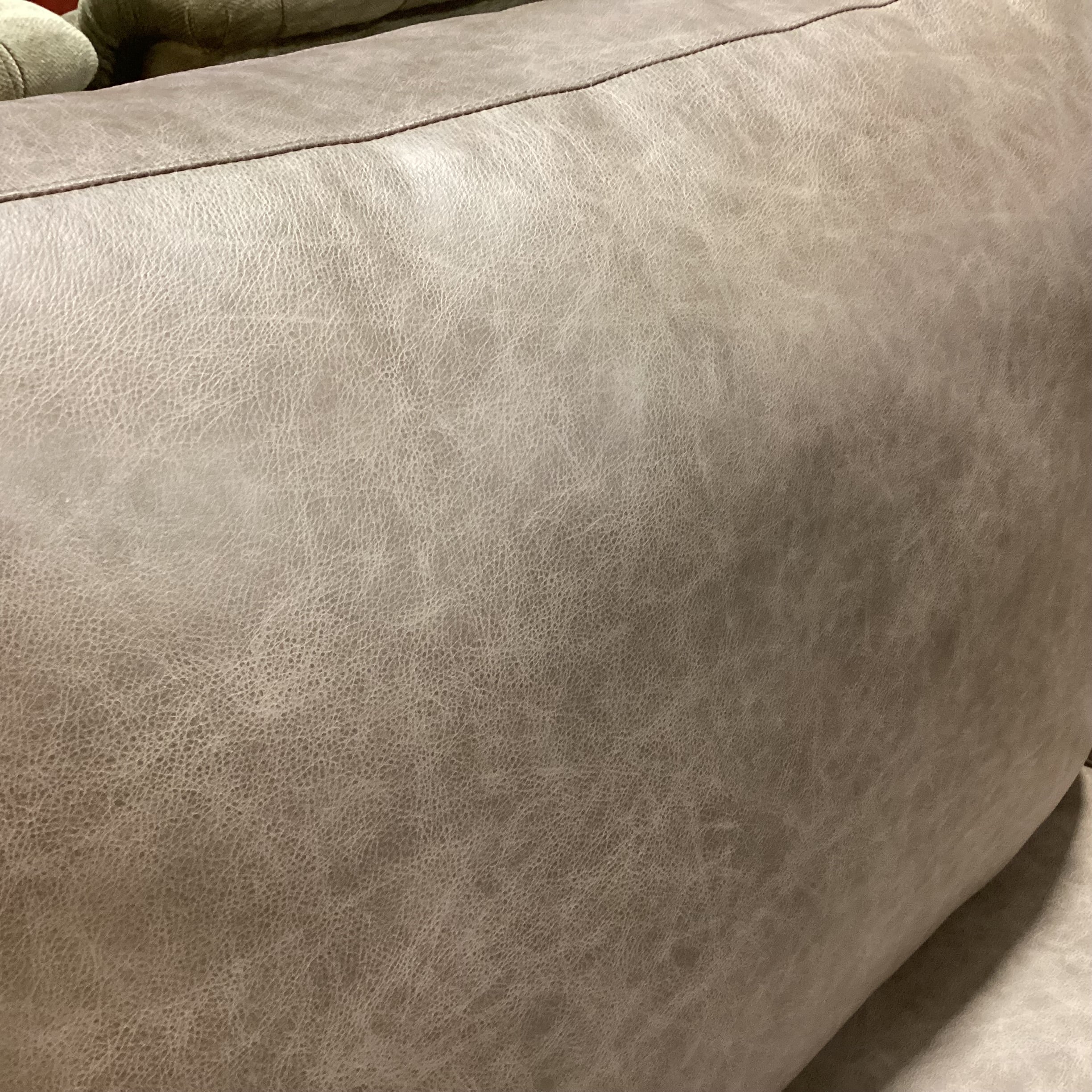 Hancock & Moore Chelsea Distressed Taupe Leather Nailhead Key Style Arm Sofa 92"x 42"