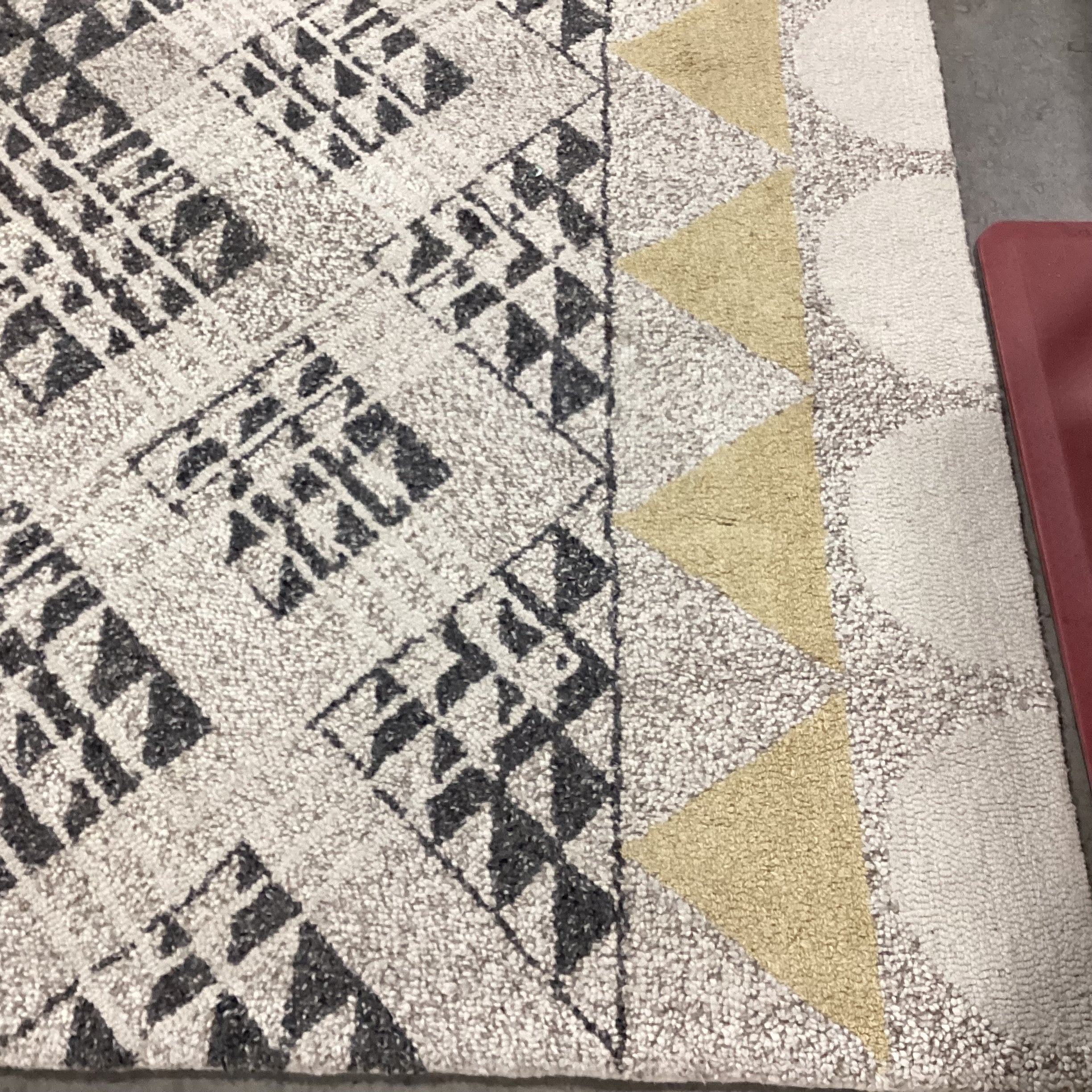 Cream Grey Light Yellow Wool Rug 8'10"x 12'