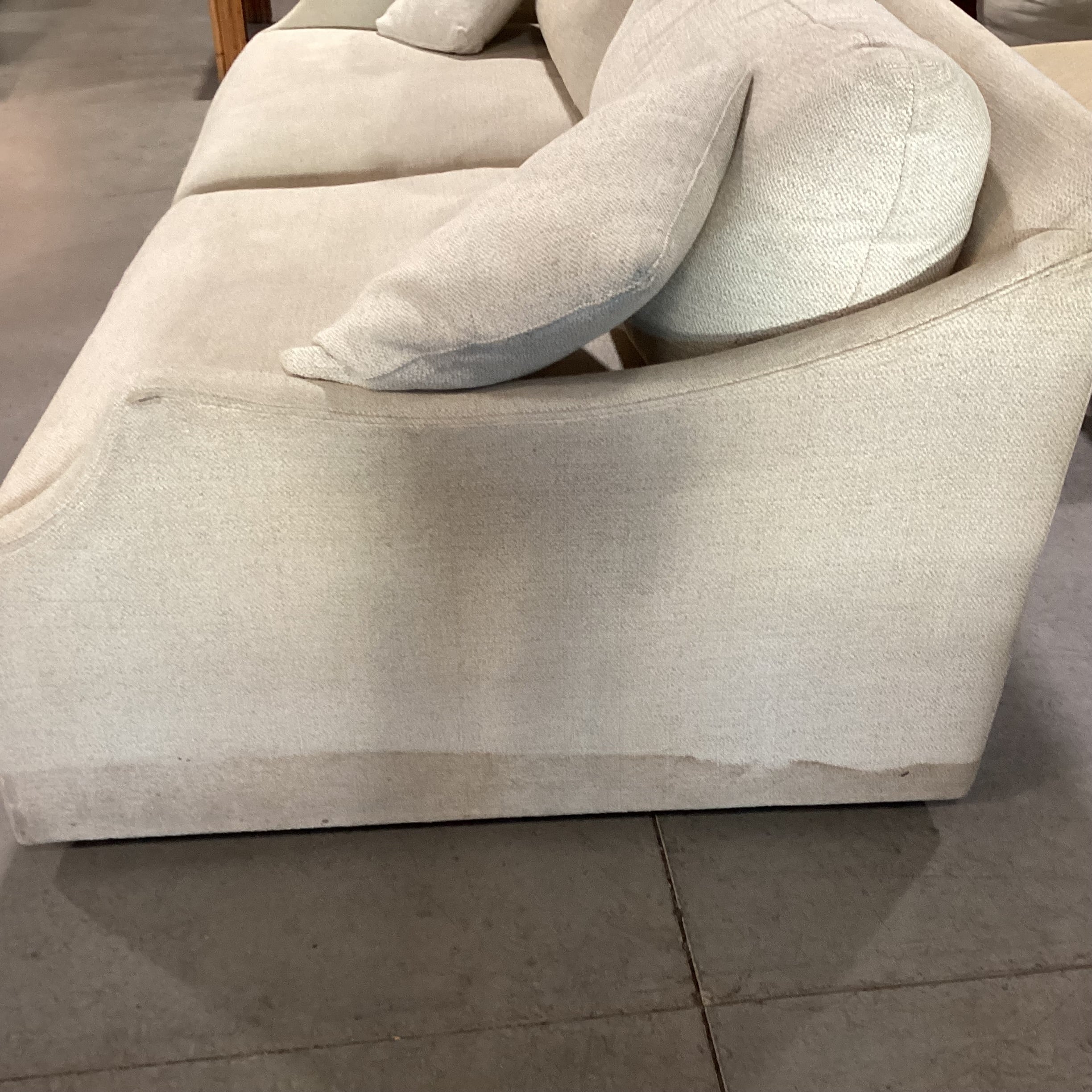 Arhaus Ivory Woven Slope Arm & Down Sofa 92"x 46"x 31"