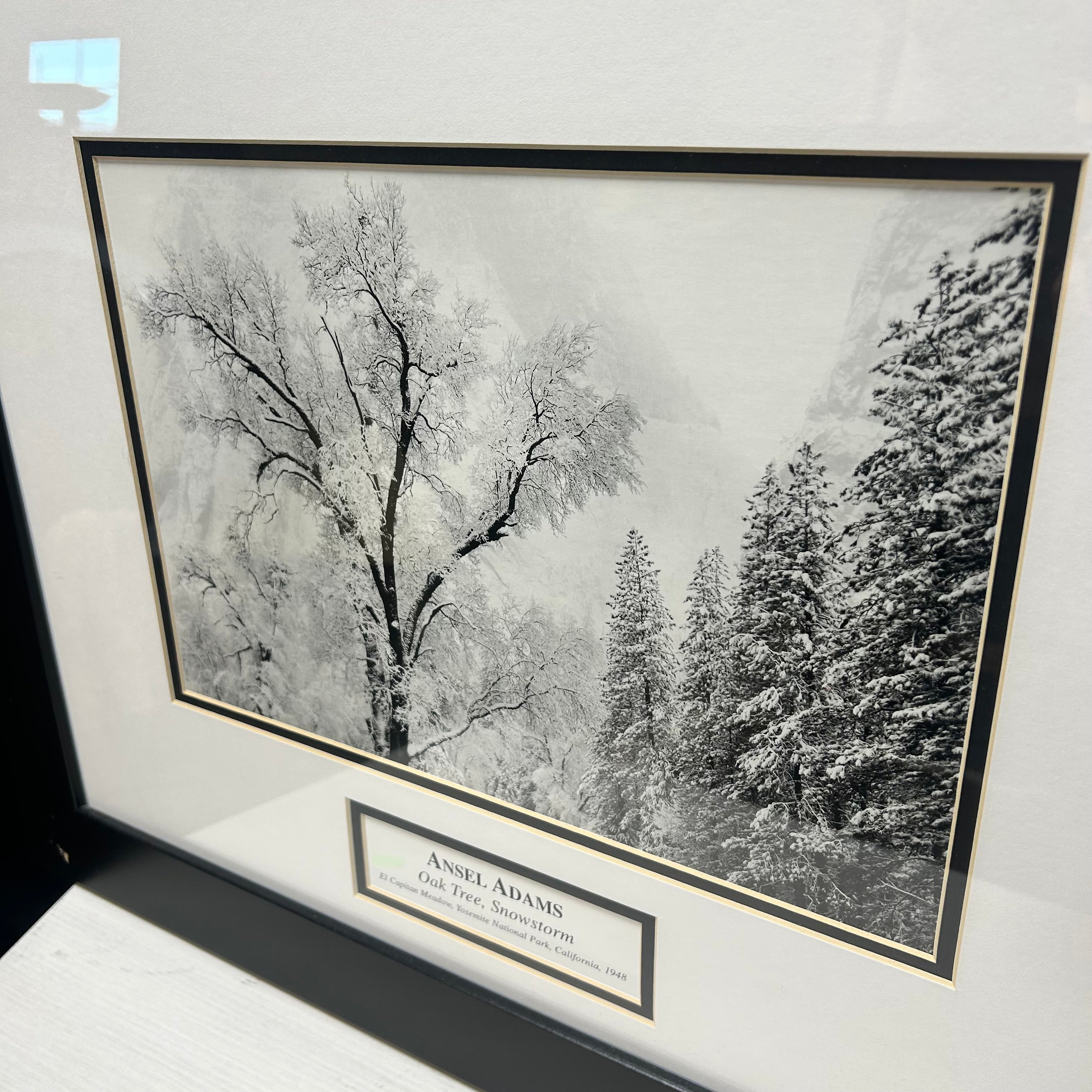 Ansel Adams "Oak Tree Snow Storm" 23.5"x 19.5"