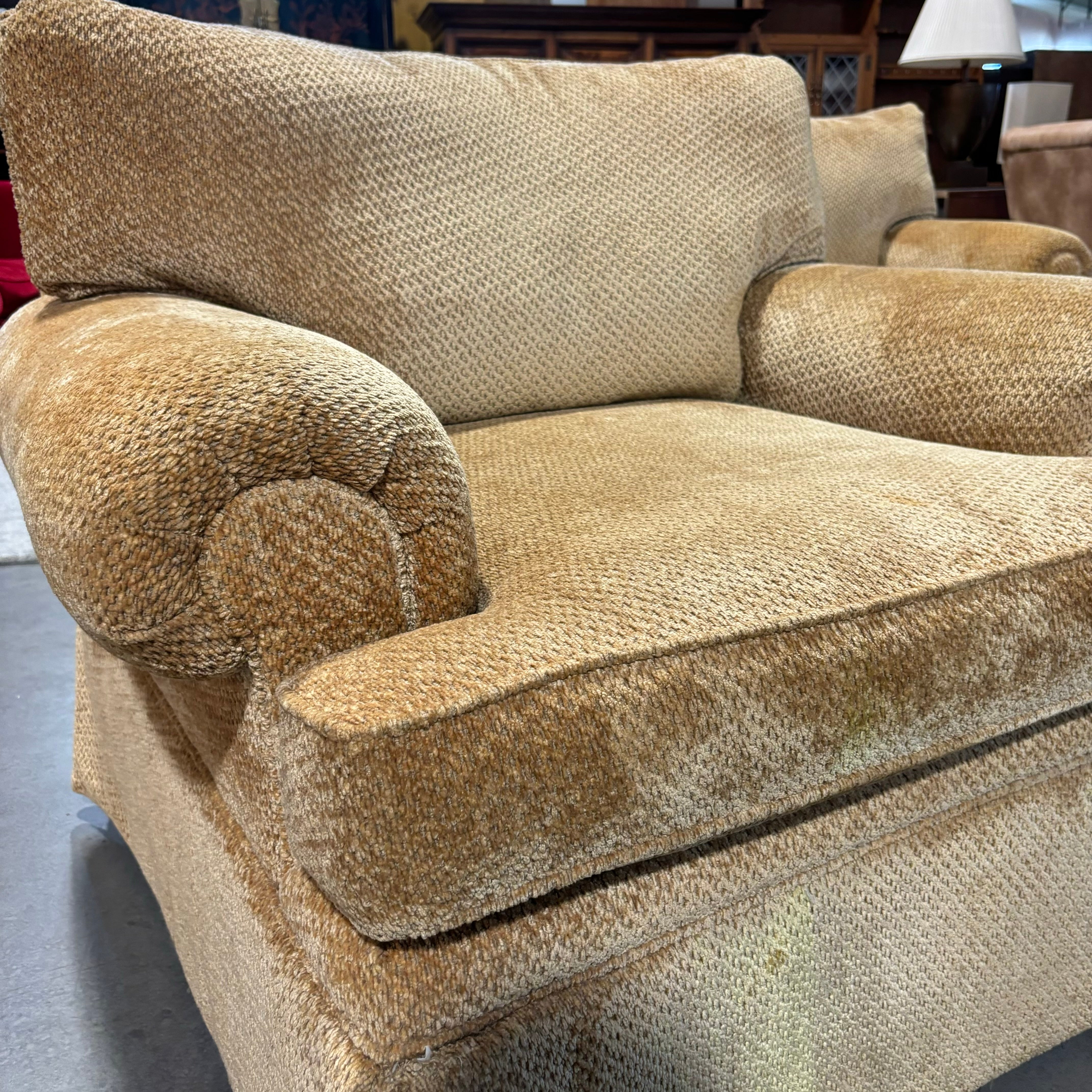 William Alan Gold Chenille Woven Chair 44"x 38"x 31"