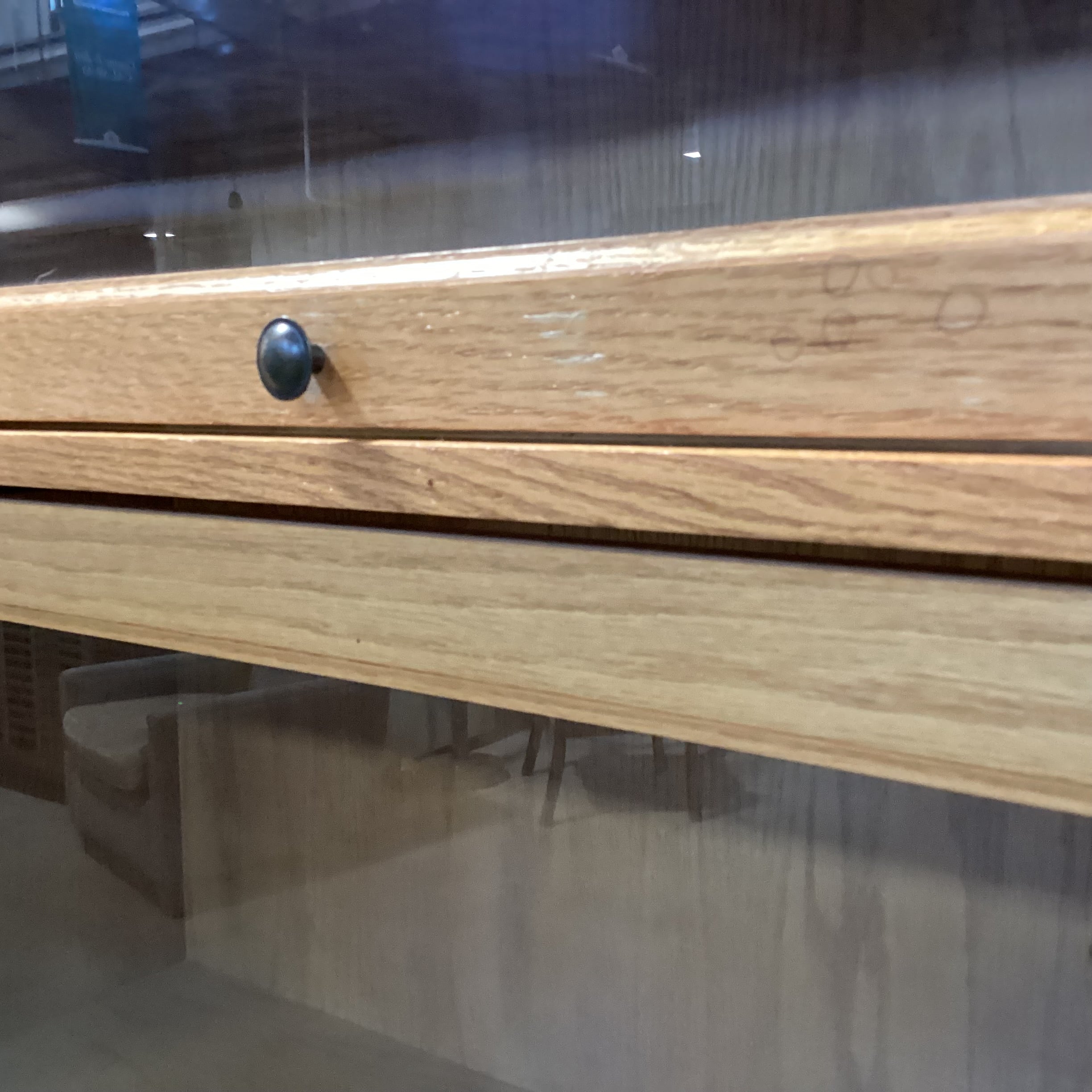 Light Oak & Glass Doors Barrister Bookcase 36"x 13"x 73"