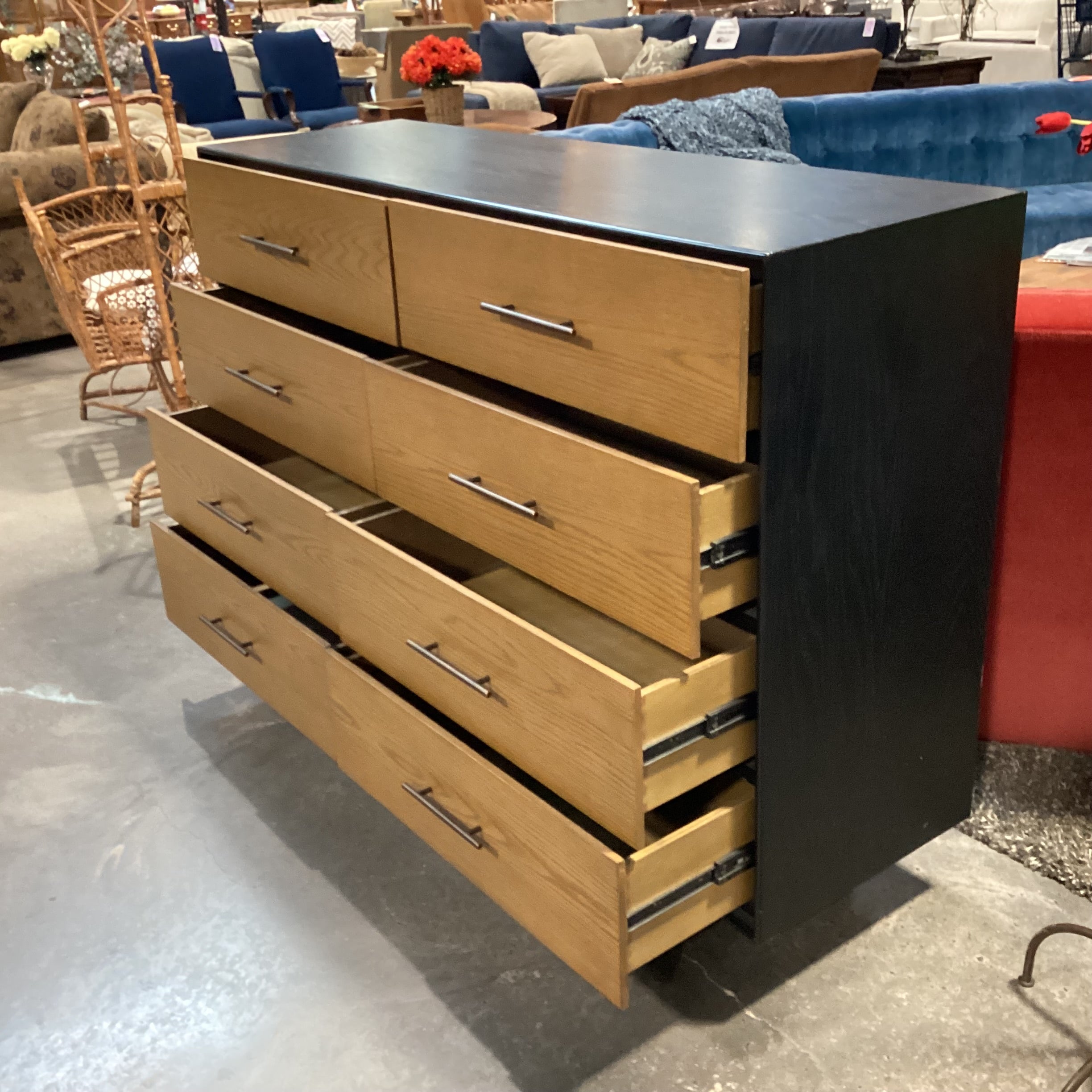 Four Hands 2 Tone Wood August 8 Drawer Dresser 59"x 19"x 43"