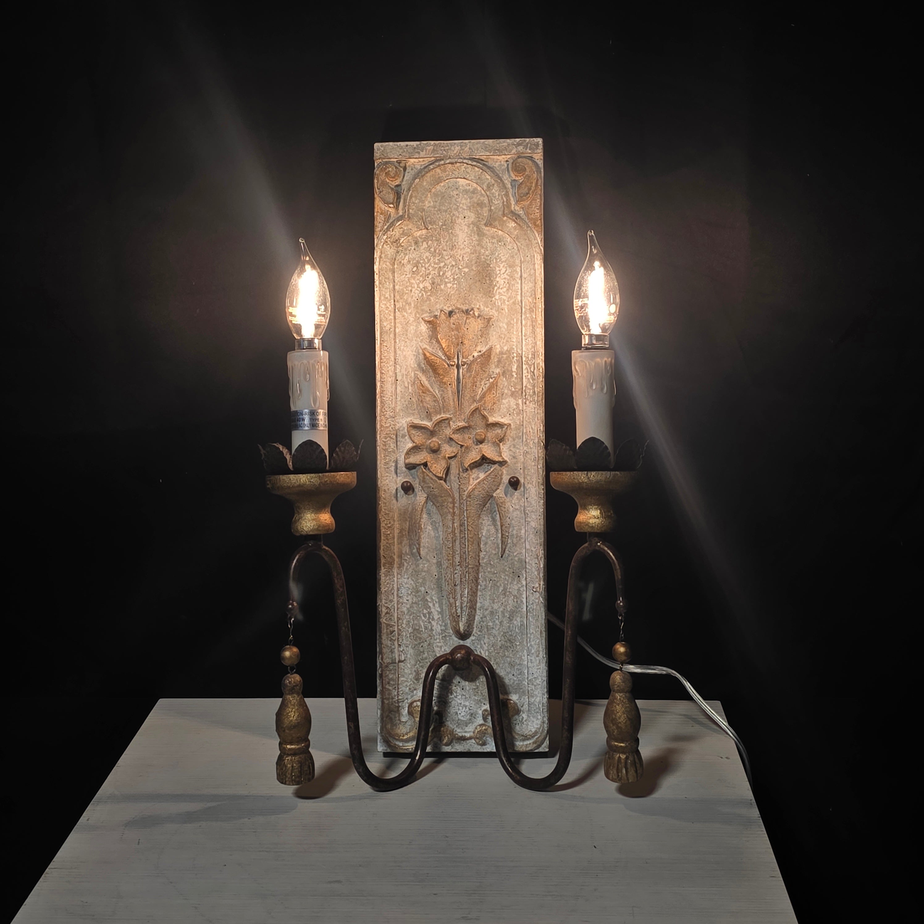 Rustic French Demanor Wall Sconce 11"x5"x20"