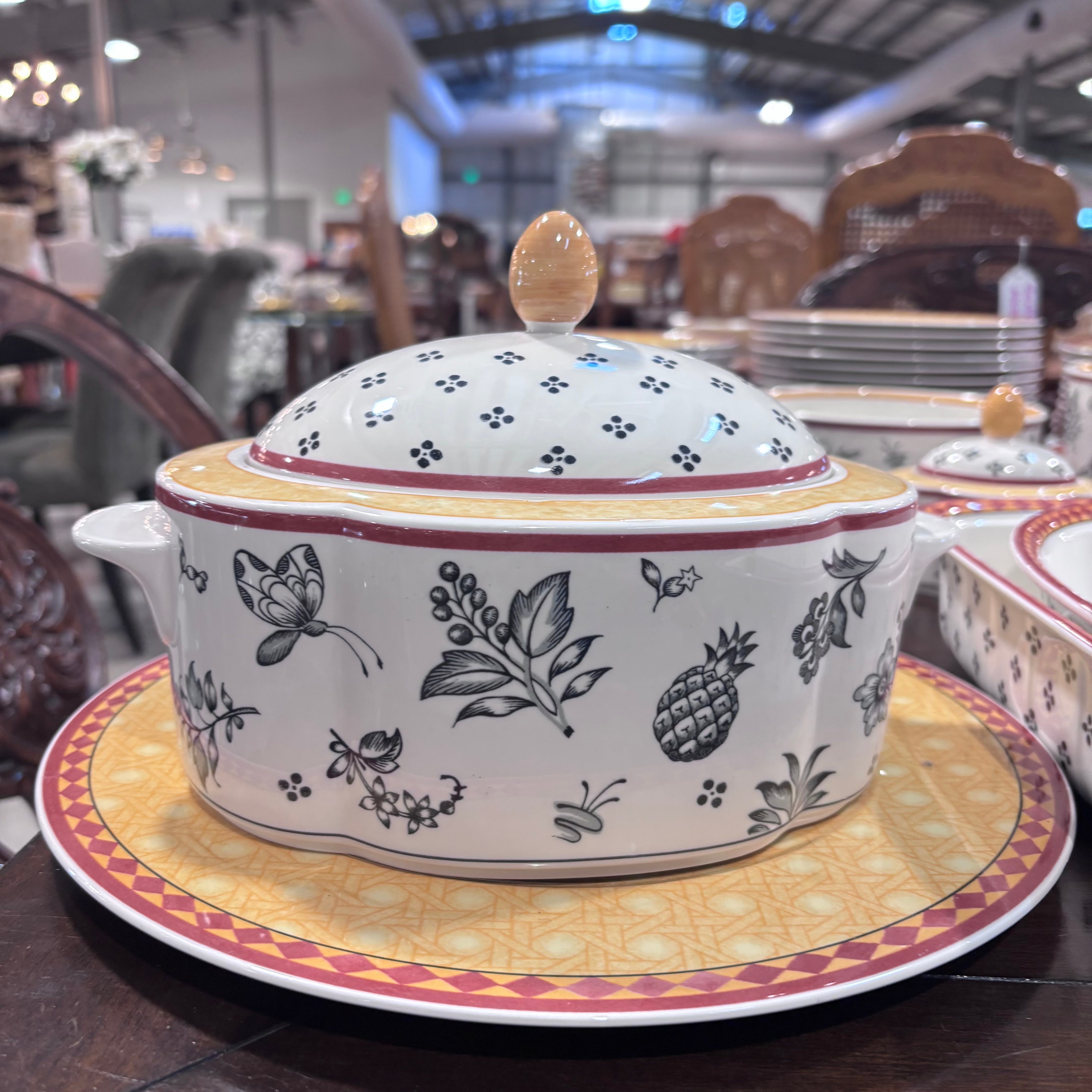 75 Piece Set Vintage Villeroy & Boch Saffron Switch Plantation Dinnerware Set