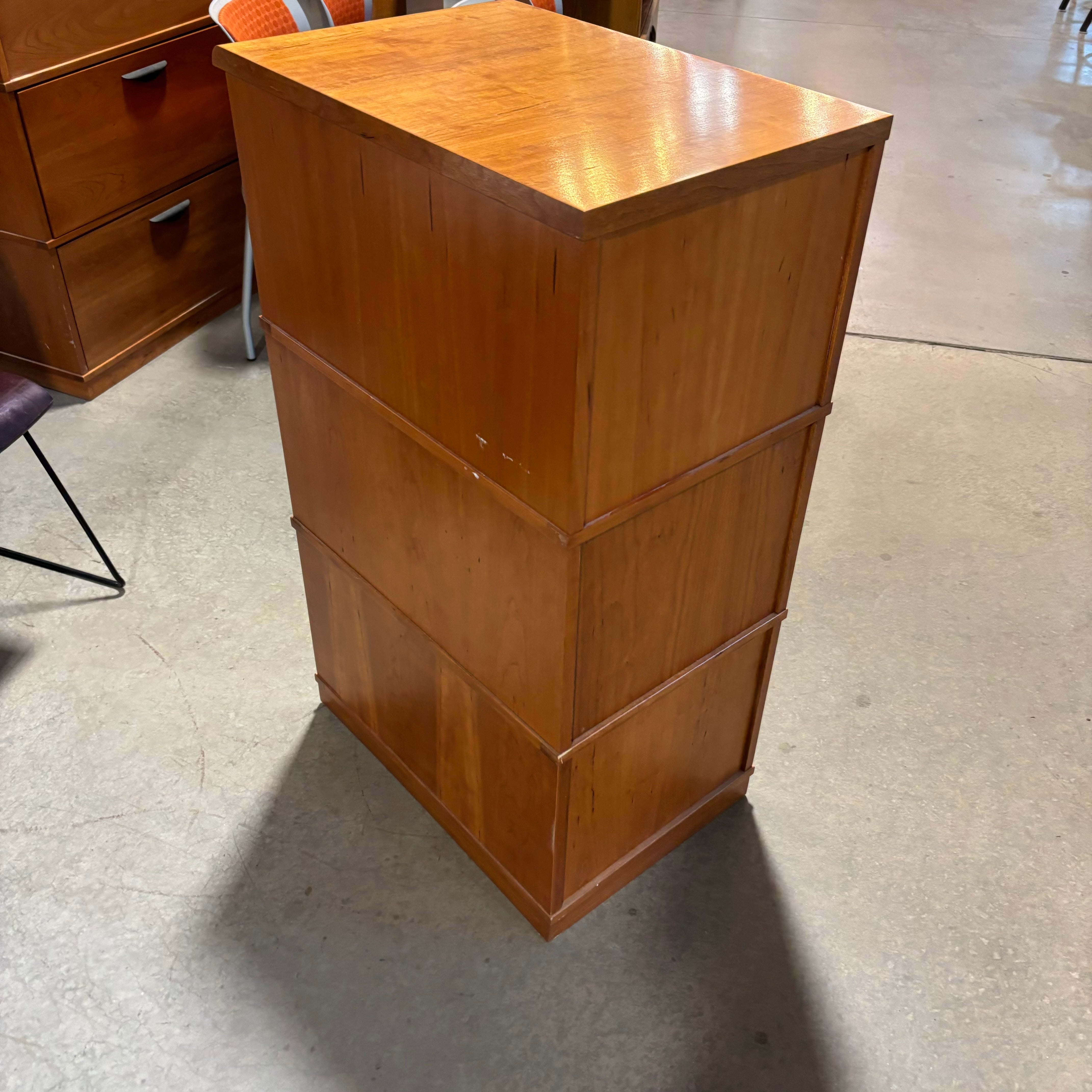 Lizell Quality Furniture Cherry Wood 4 Drawer Filing Cabinet 17"x 25"x 40"