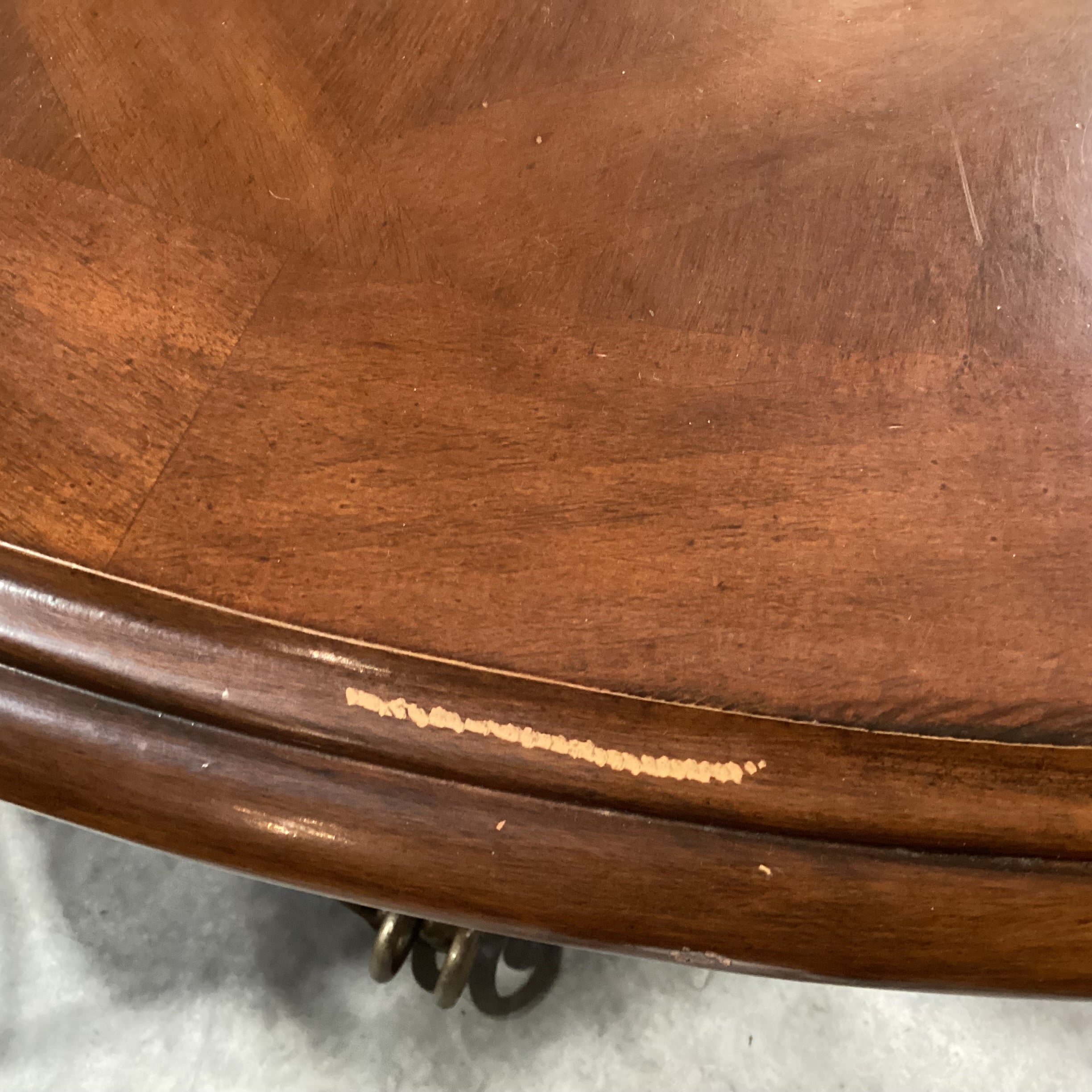 Round Finished Wood & Iron Table with 4 Chairs Dining Set 48" Diameter x 30"