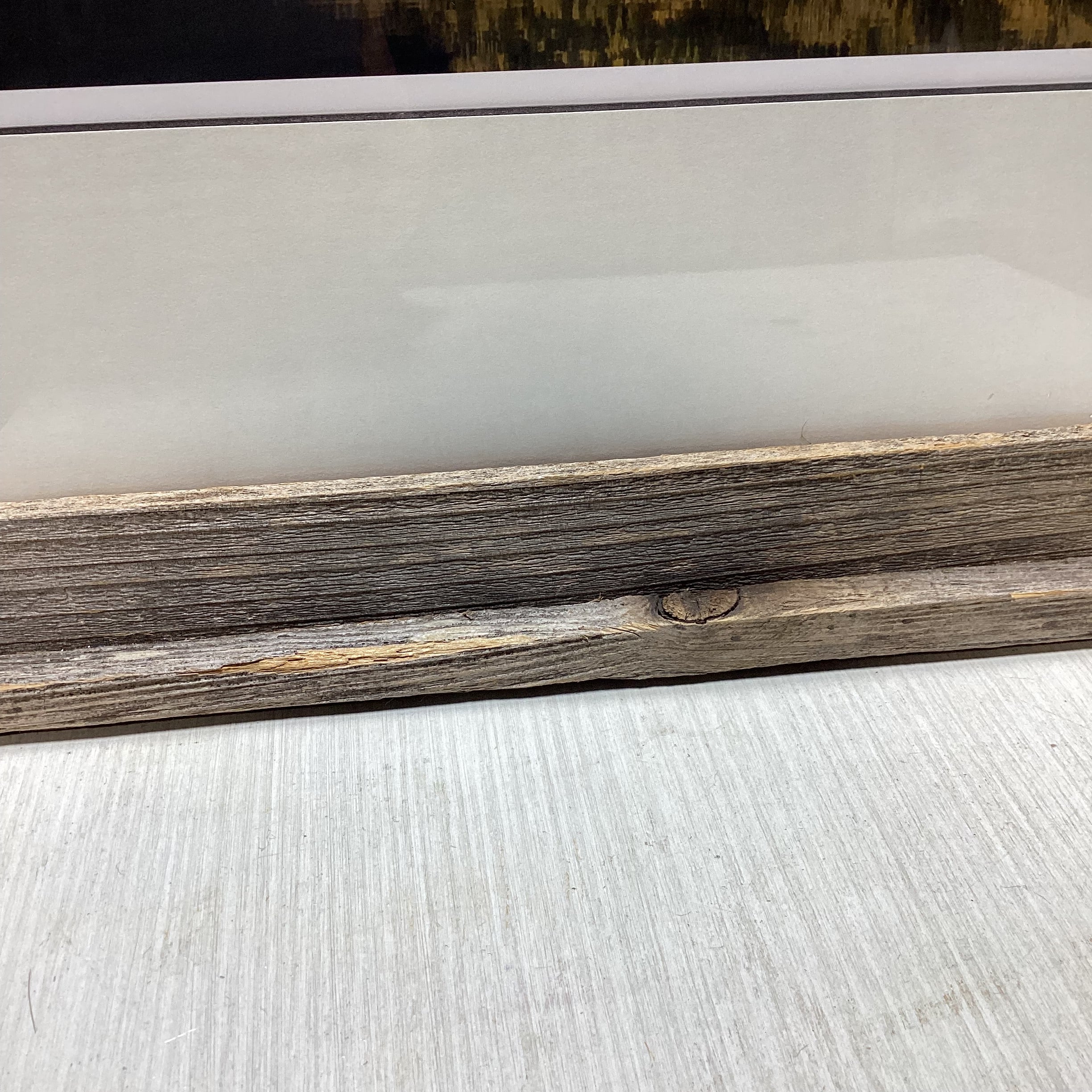 Peter Grannis Famously Well Known Signed "The Maroon Bells And Lake" Natural Rustic Wood Framed Photograph 39" x 27"