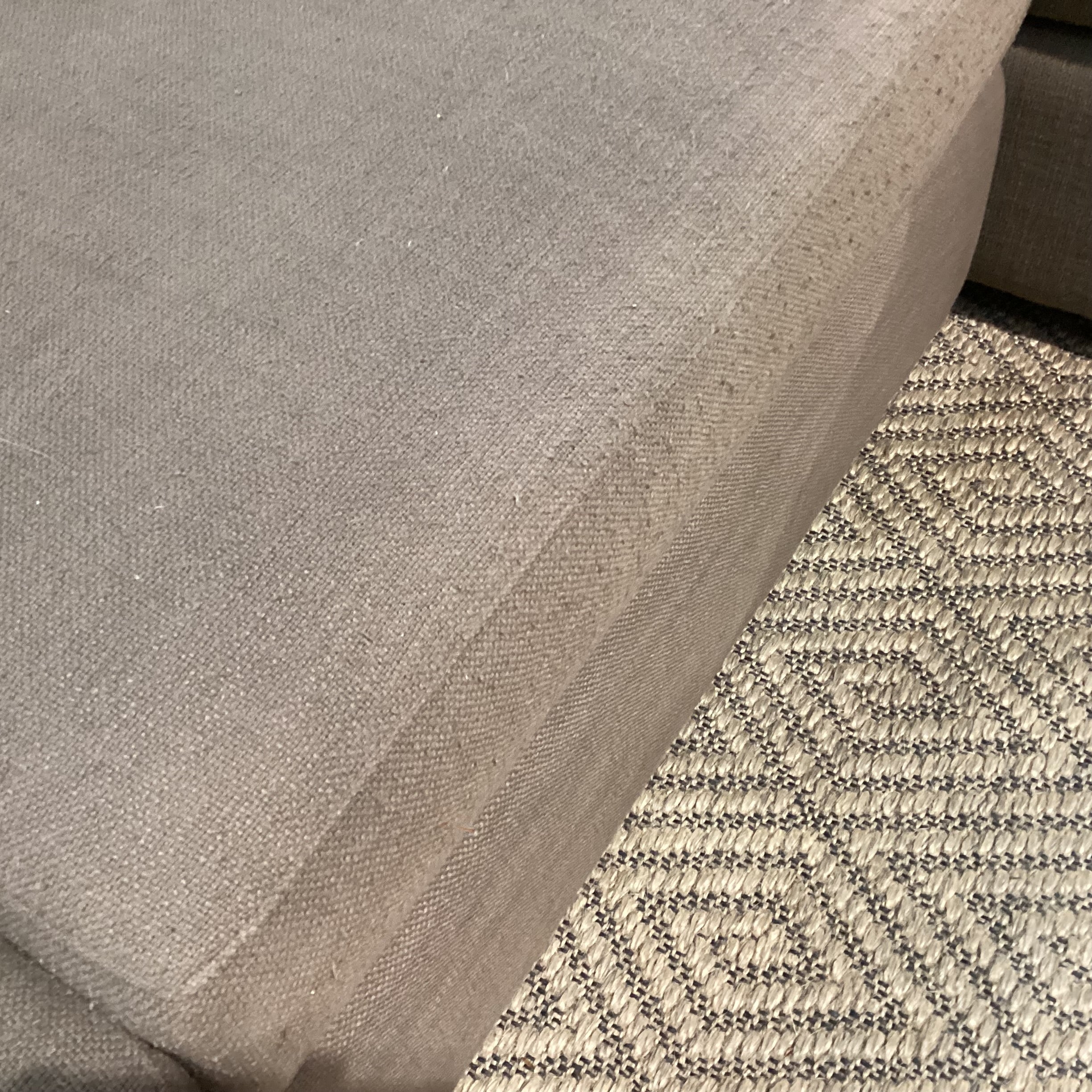 Crate & Barrel Taupe Woven Down Mix with Chaise 2 Piece Sectional 124"x 63"x 46"x 26"