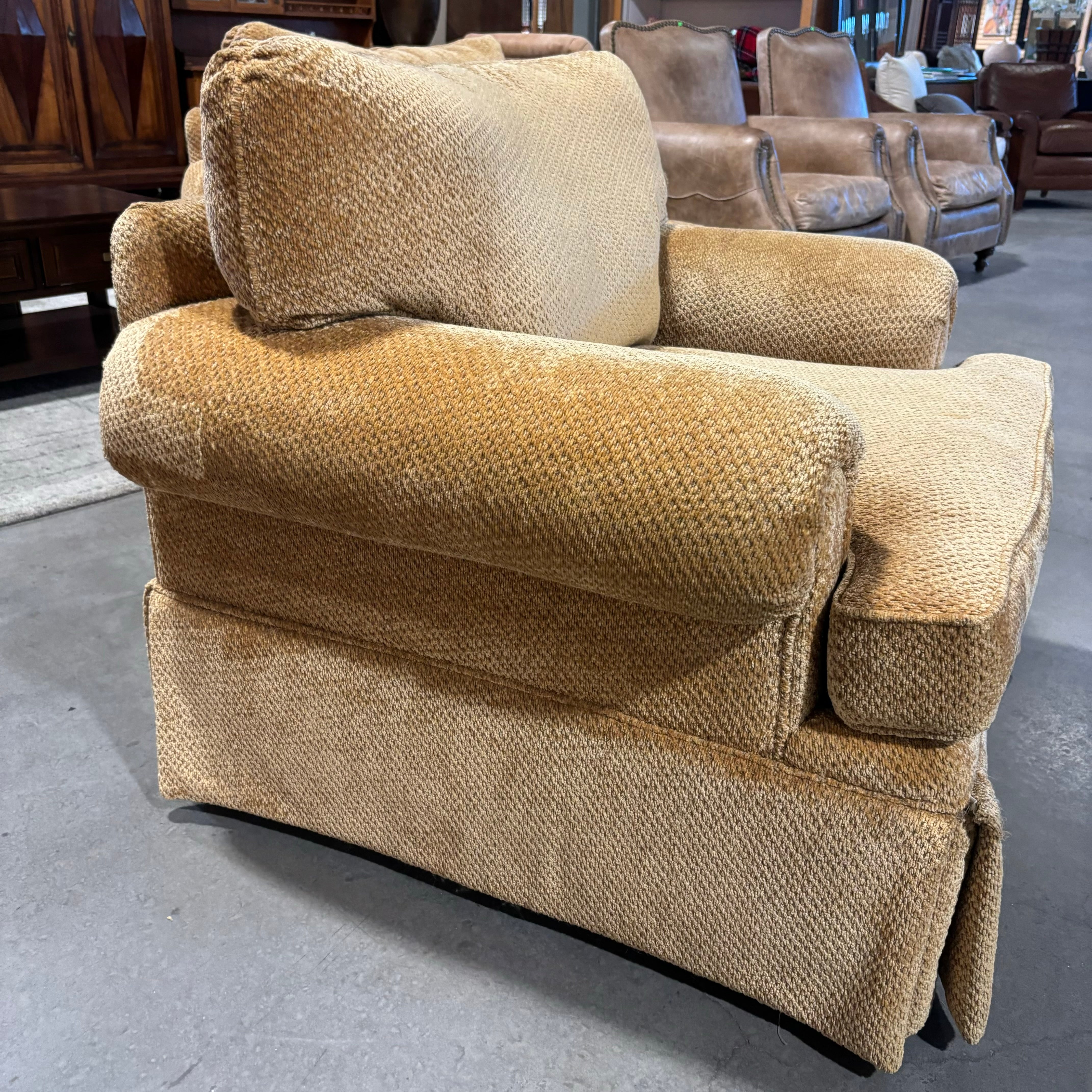 William Alan Gold Chenille Woven Chair 44"x 38"x 31"
