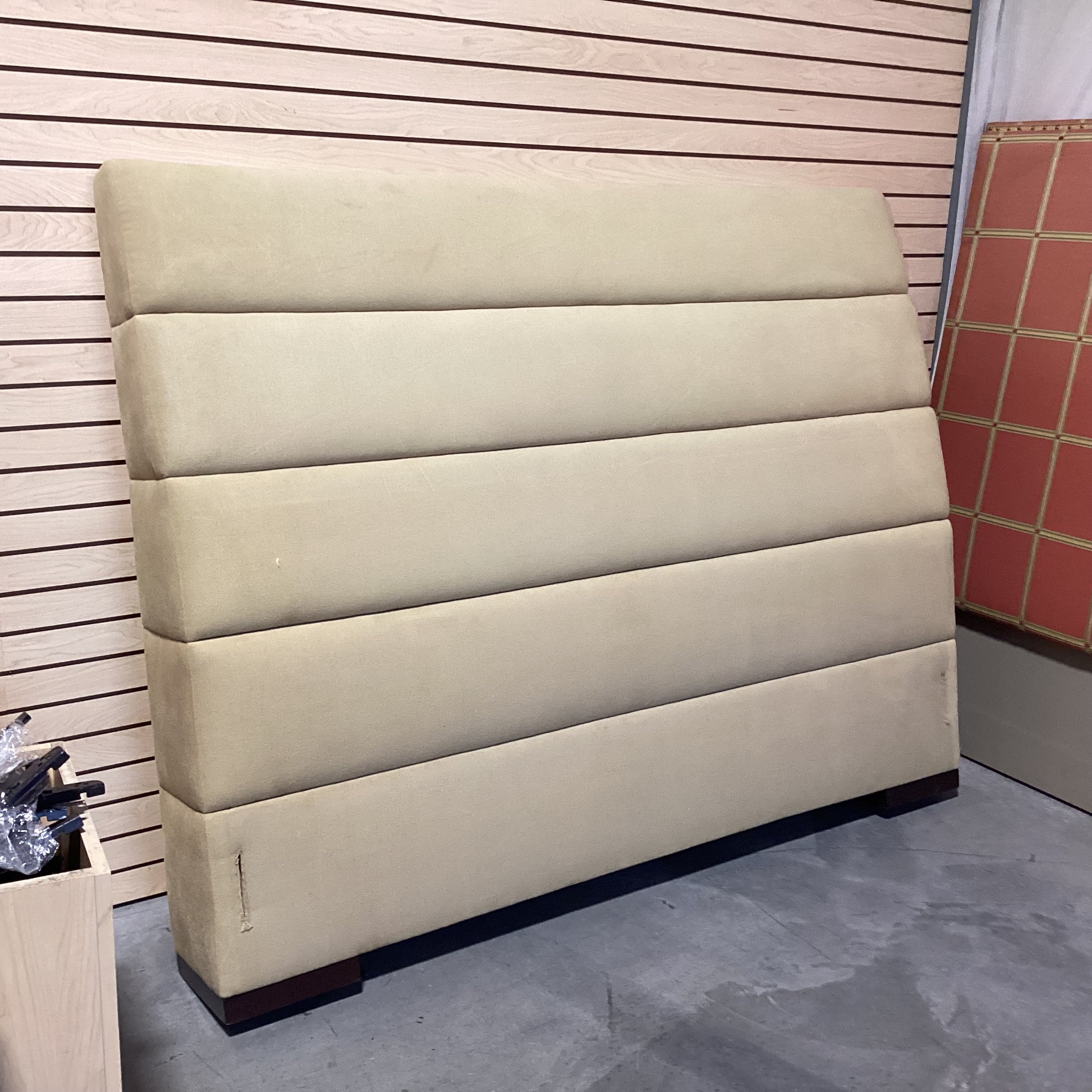 QUEEN or  CAL KING Golden Plush Ribbed Custom Headboard 74"x 61"