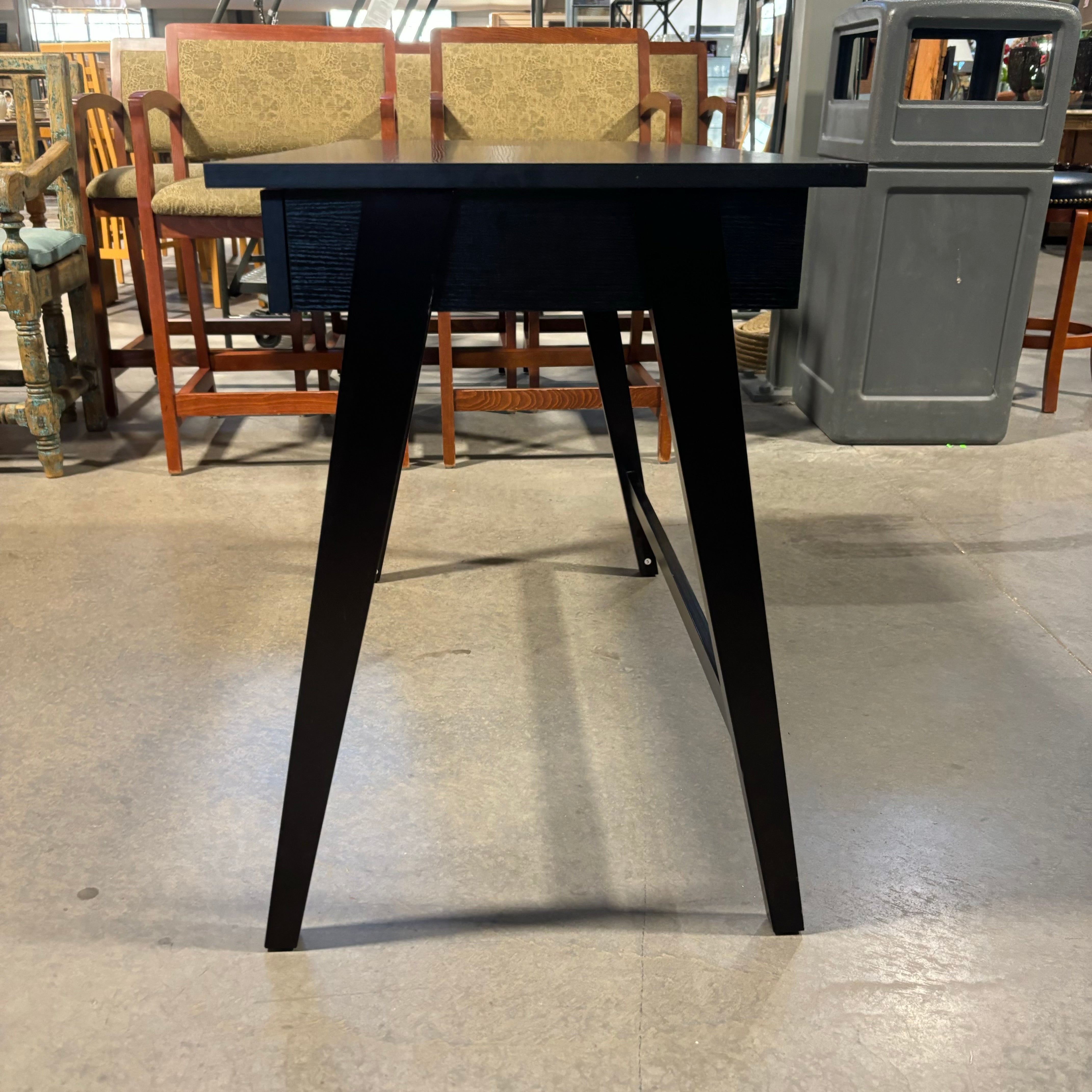 Dark Wood Style 1 Drawer with Trestle Desk 42"x 20"x 30"
