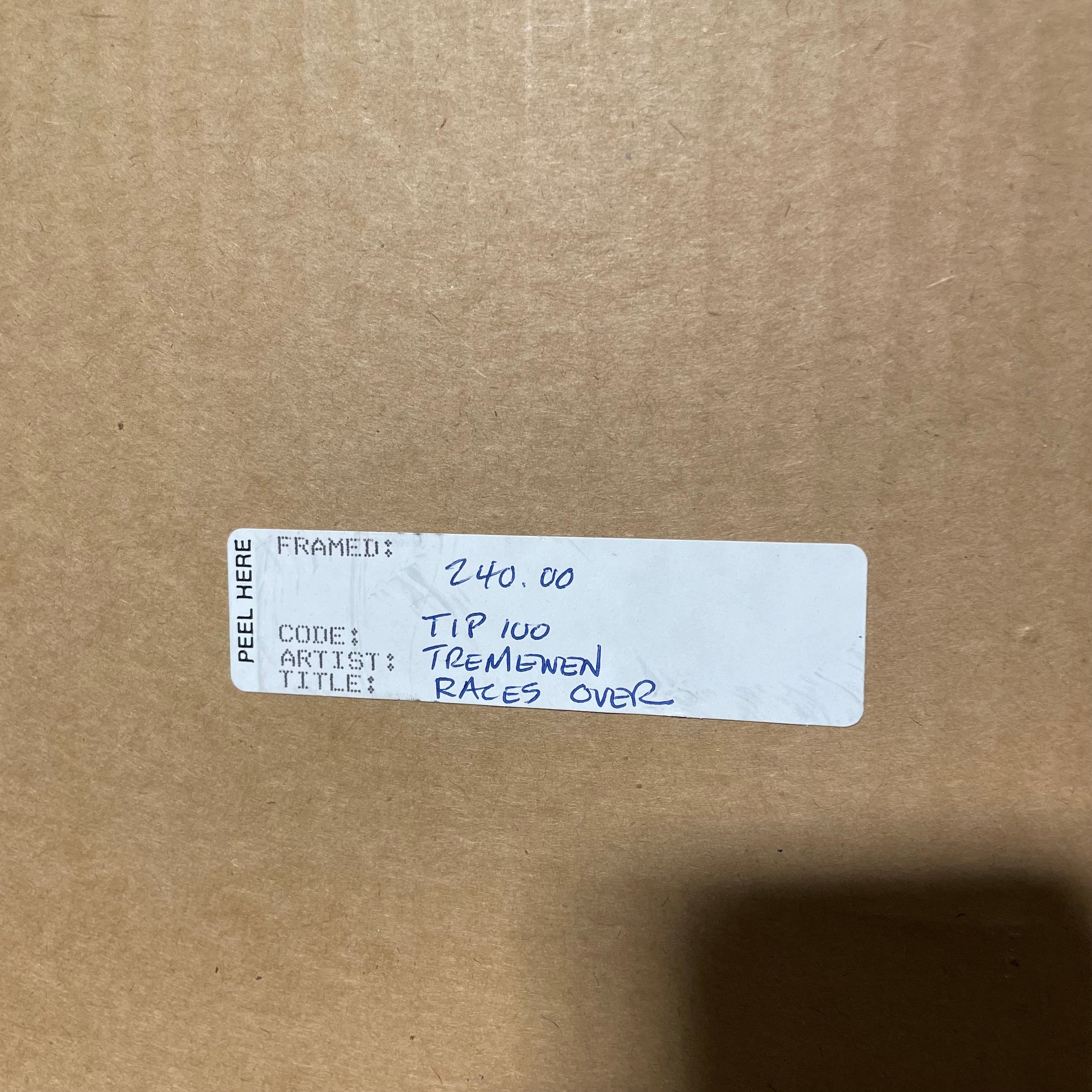 Ian Tremewen "Boats 'N The Harbour" Print In Light Wood Frame 37" x 30"