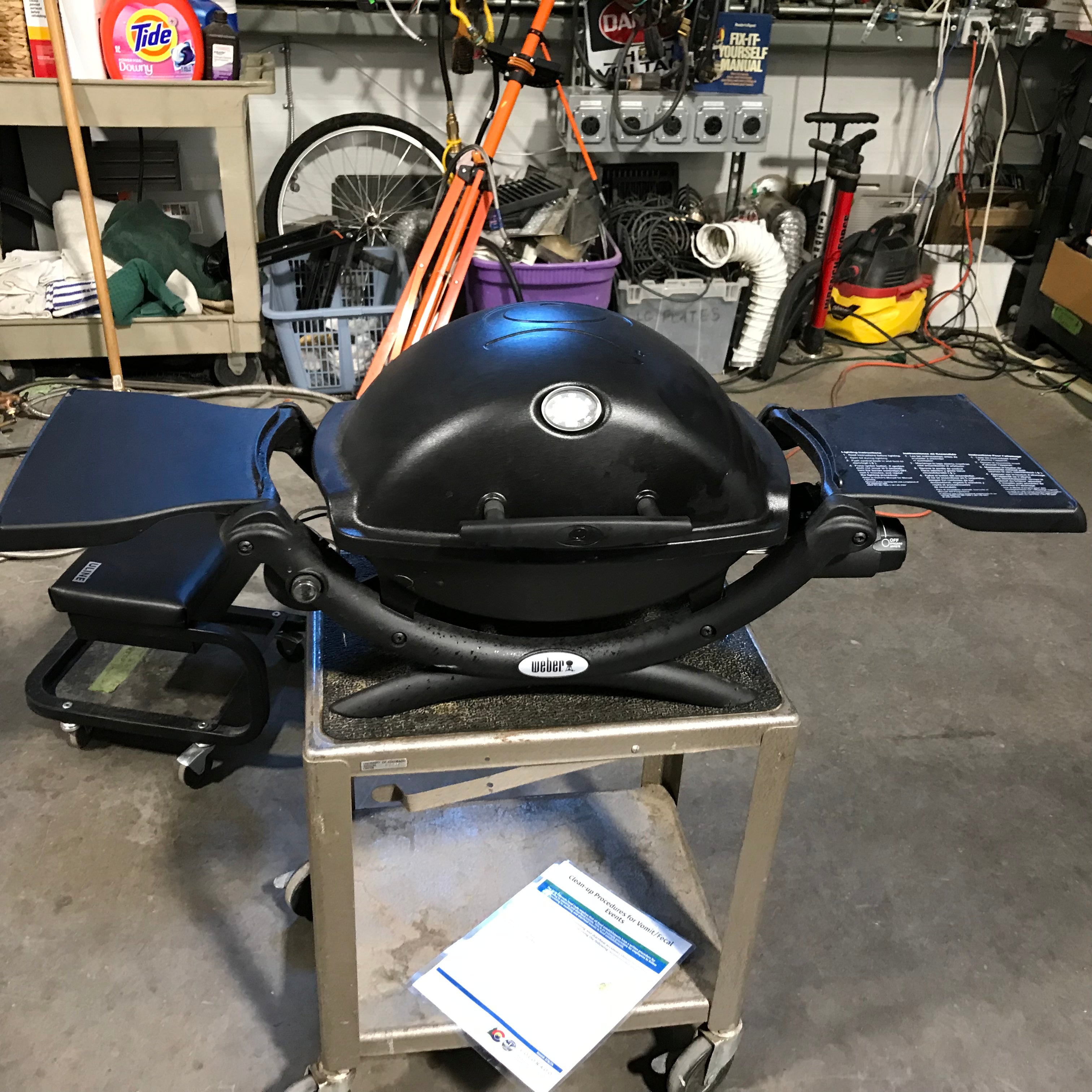 Webber Black Mini Propane Grill 40"x 13"x 14"