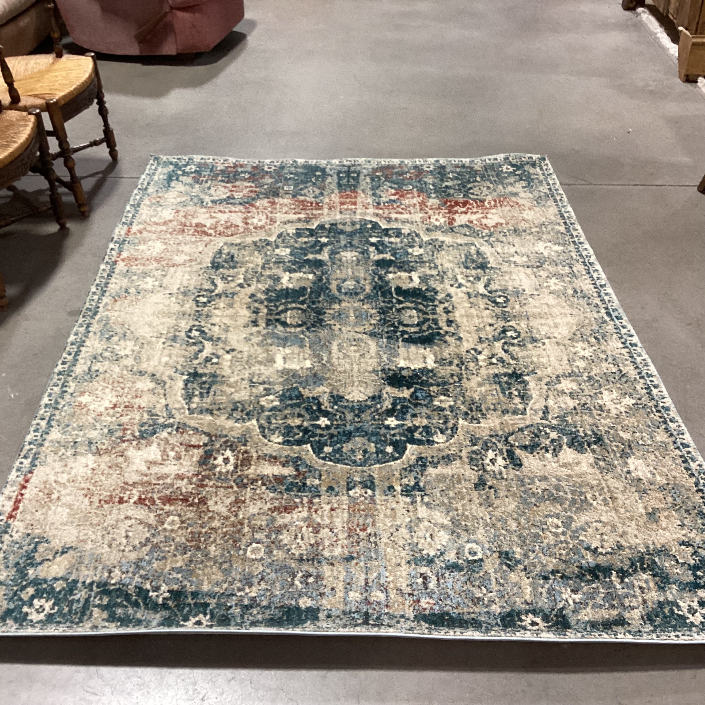 Oriental Weavers Empire Teal Rust Multi Rug 5'3"x 7'6"