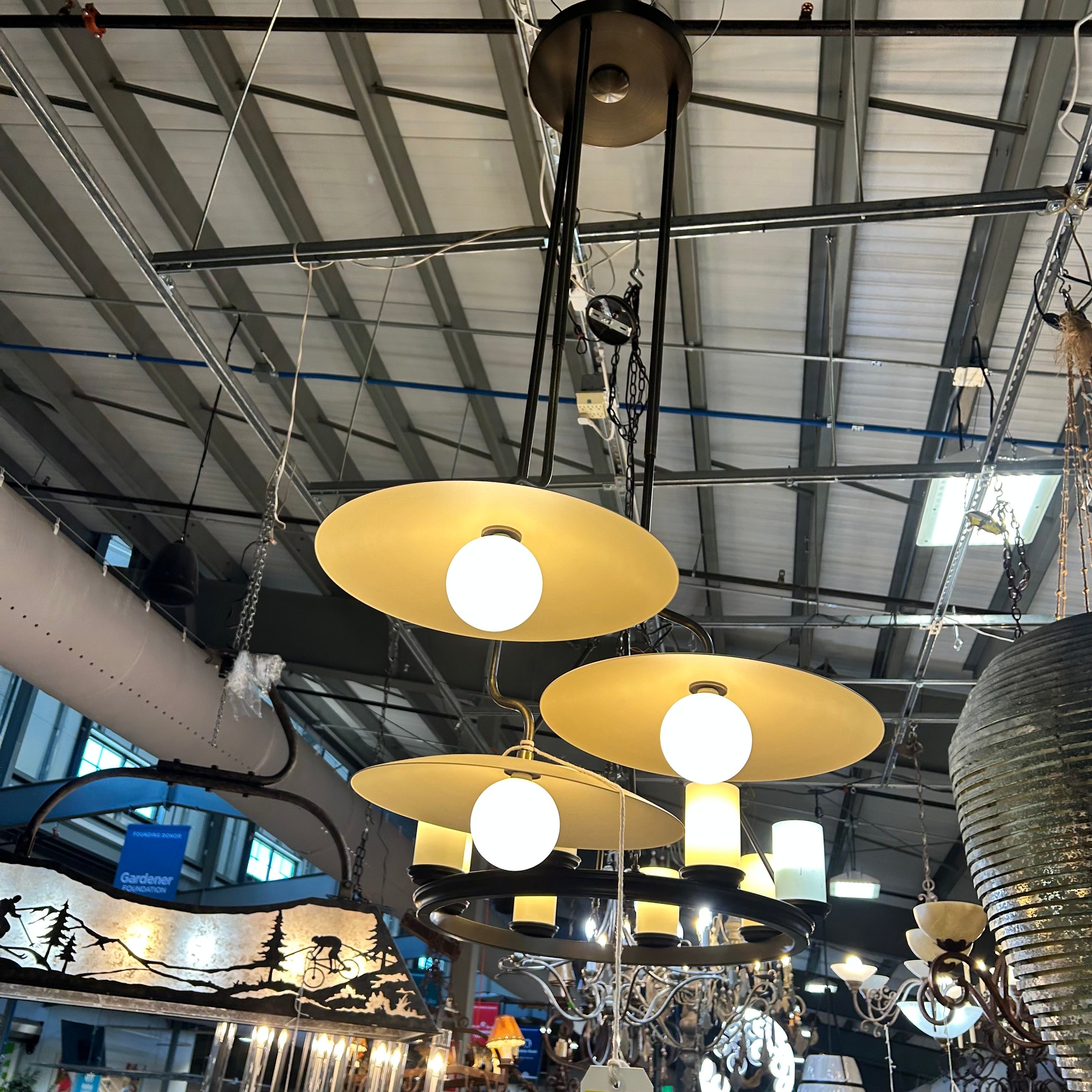Brass Chandelier Modern Light Fixture Pendant 20"x 36"