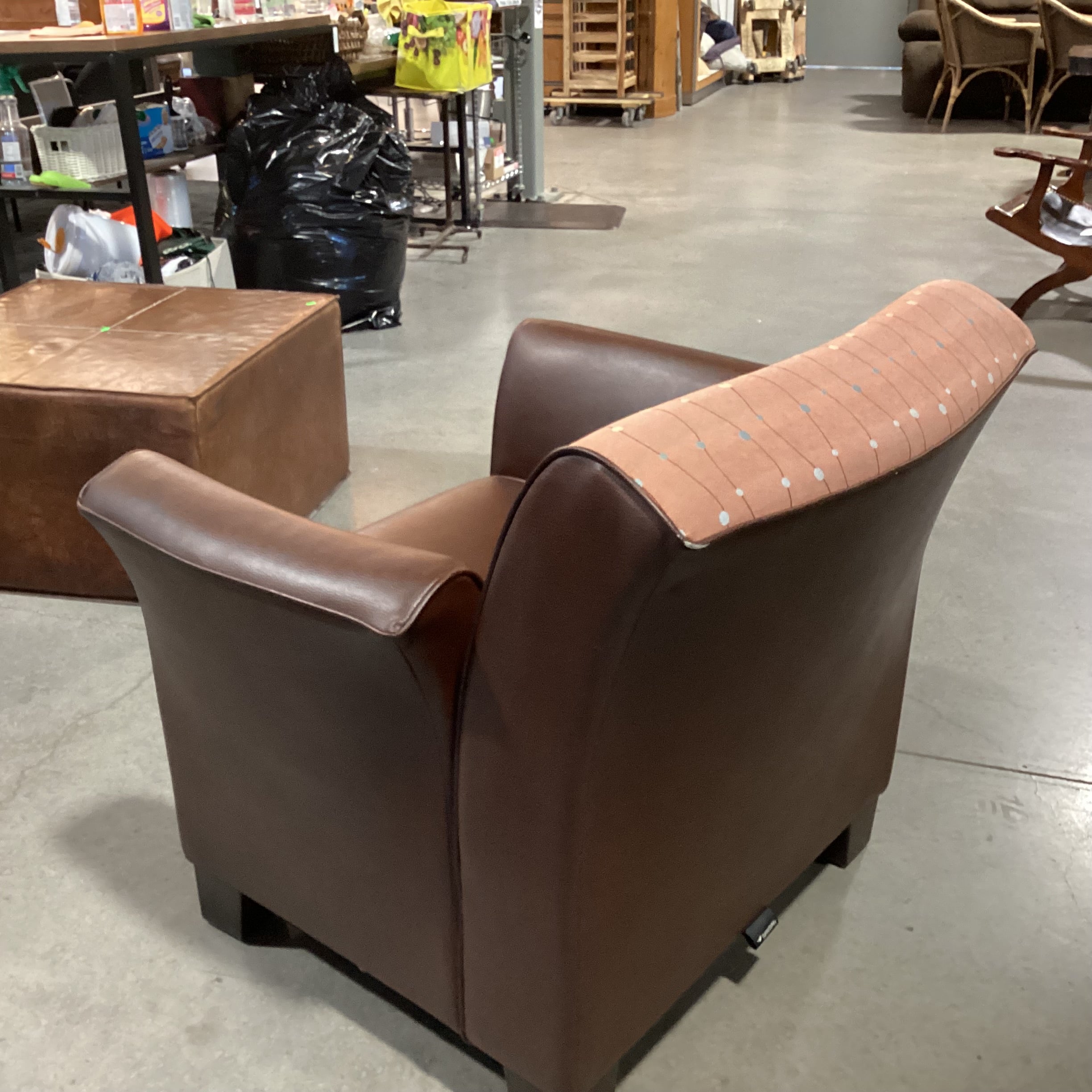 Turnstone Steelcase Faux Leather & Burnt Orange Design Chair 36"x 32"x 32"