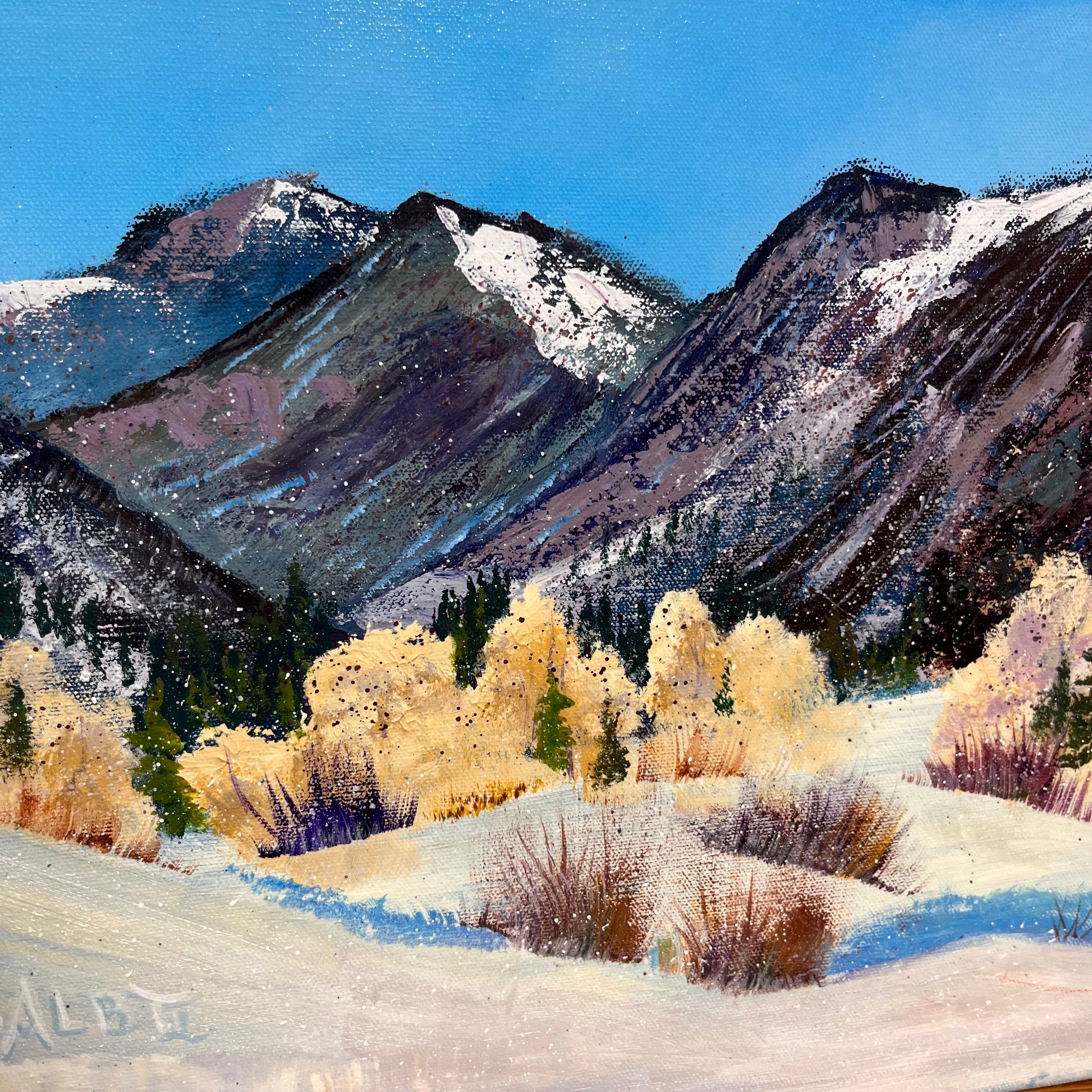 Sue Binkley "Northstar on Independence Pass" Original Acrylic on Canvas Plein Air Wall Decor; 20"x 16"