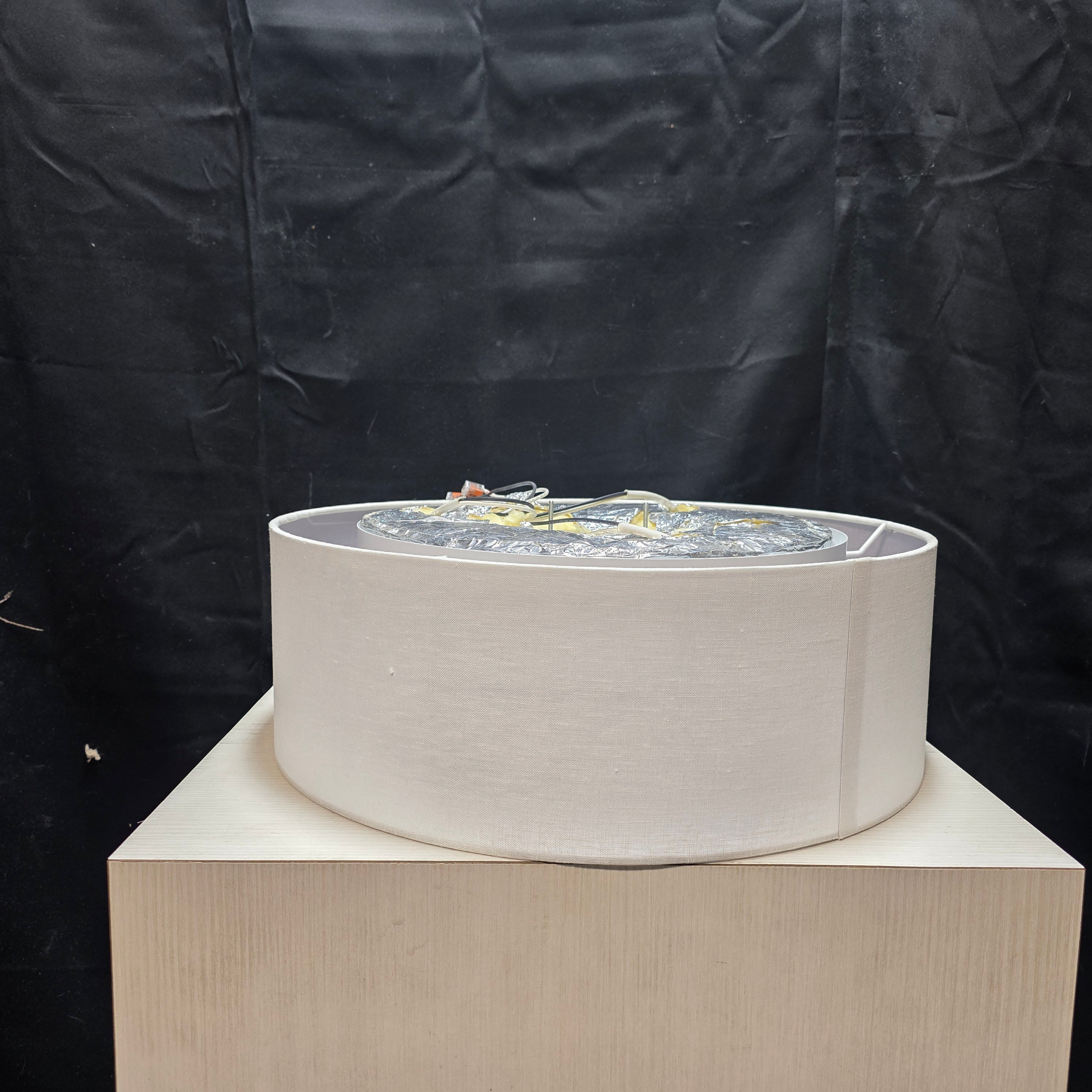 Fabric Drum Flush Mounted Lighting 18" D x 6"