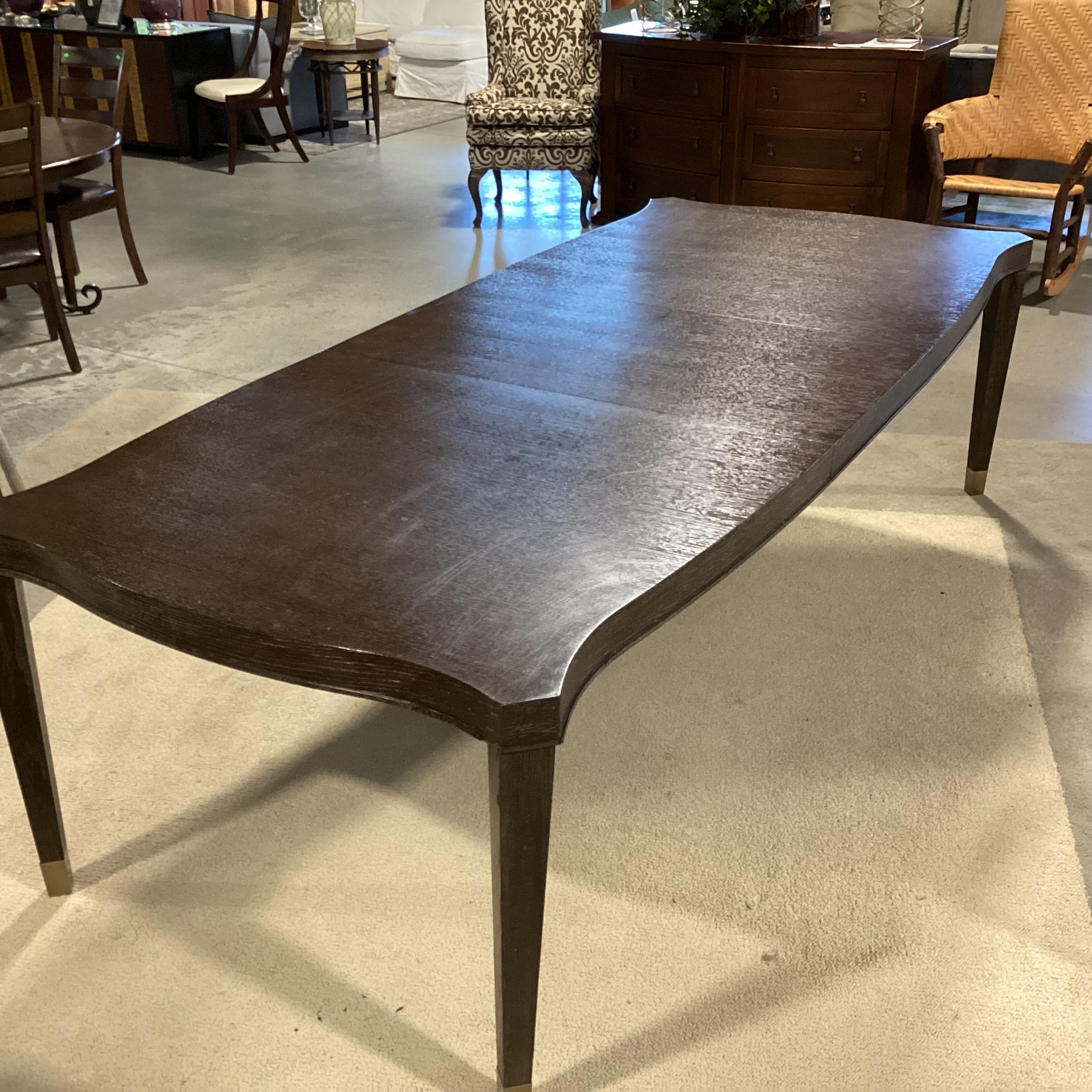Bernhardt Clarendon Collection Ash Solids & Quartered White Oak Veneers 1 Leaf Dining Table 79" to 103"x 47"x 30"