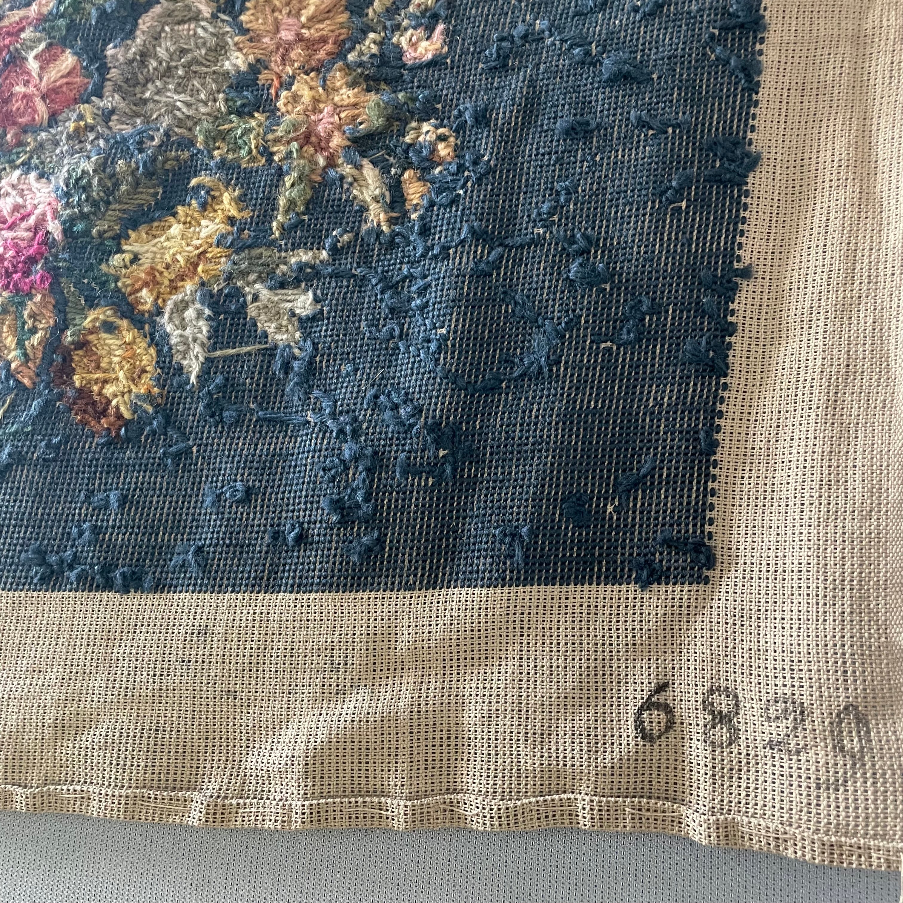 Authentic Vintage French Wool Woven Floral, Birds Tapestry Sample Panel, By Maison Pinton, Paris
