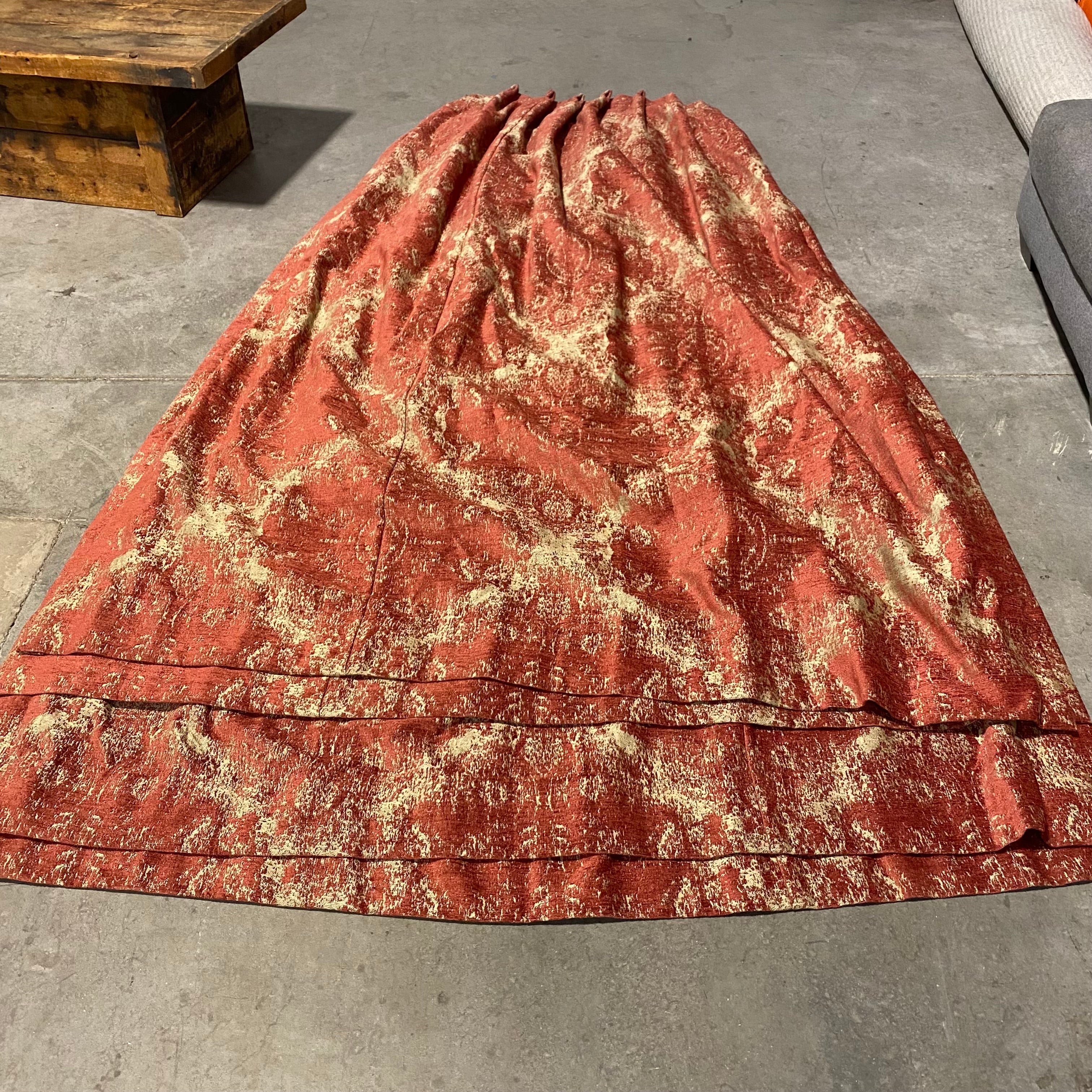 Rust & Gold Insulated Curtain Panel 33"x 100"