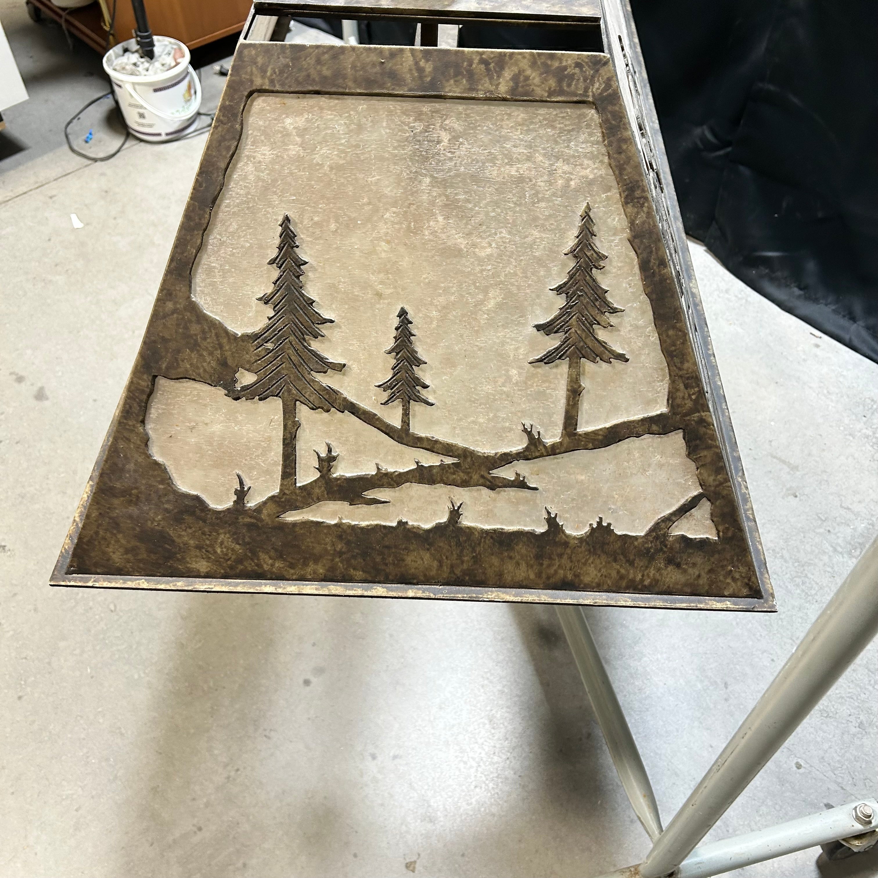 One Of A Kind Oblong Ski Chair Lift Mounting Arm Outdoor Them Mica And Steel Pendant Chandelier 60"x22"x 42"