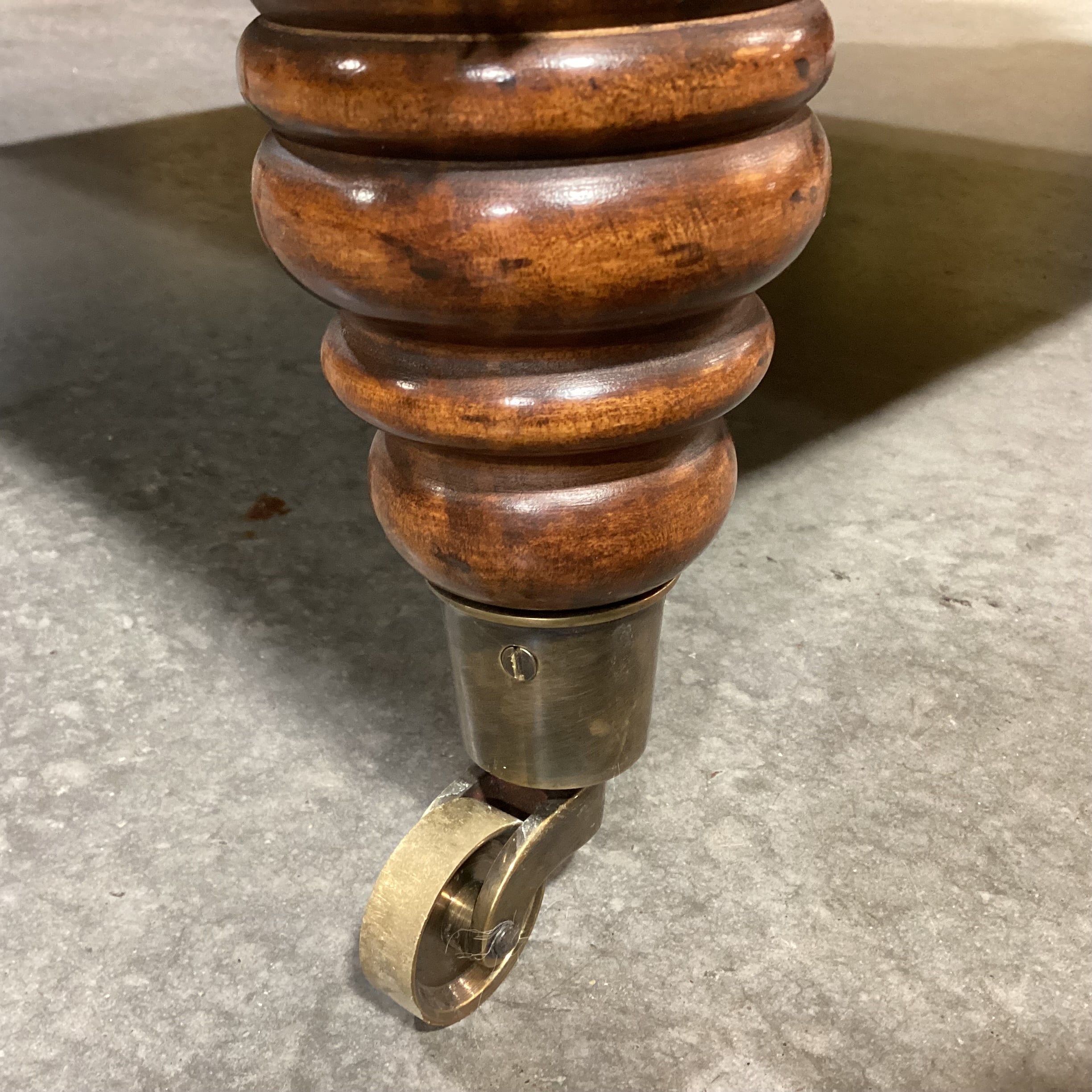 JJ Custom Raised Cheetah Woven With Front Brass Casters Chair 36"x 36"x 36"