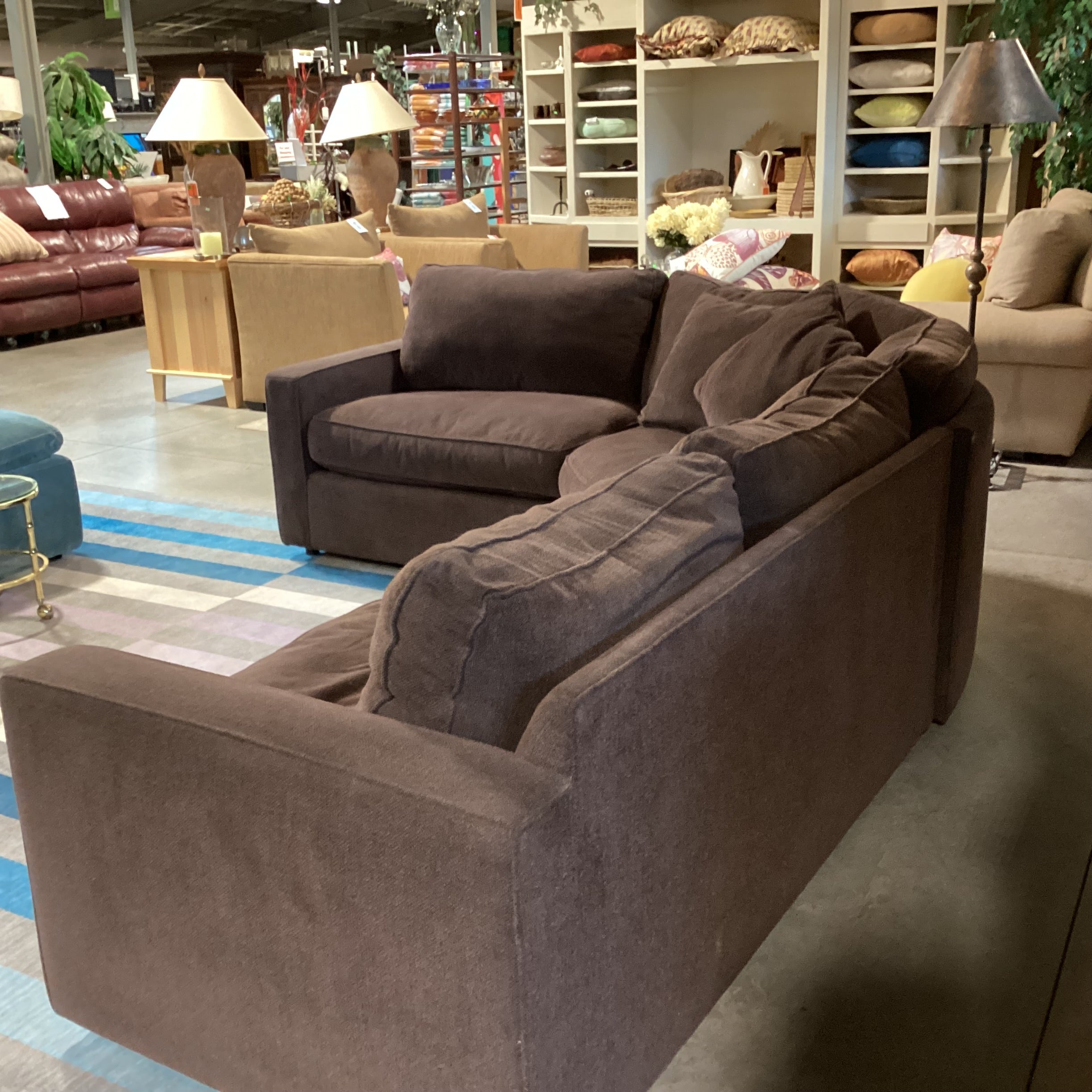 Room & Board Eggplant 3 Piece Sectional 84"x 105"x 36"x 30"