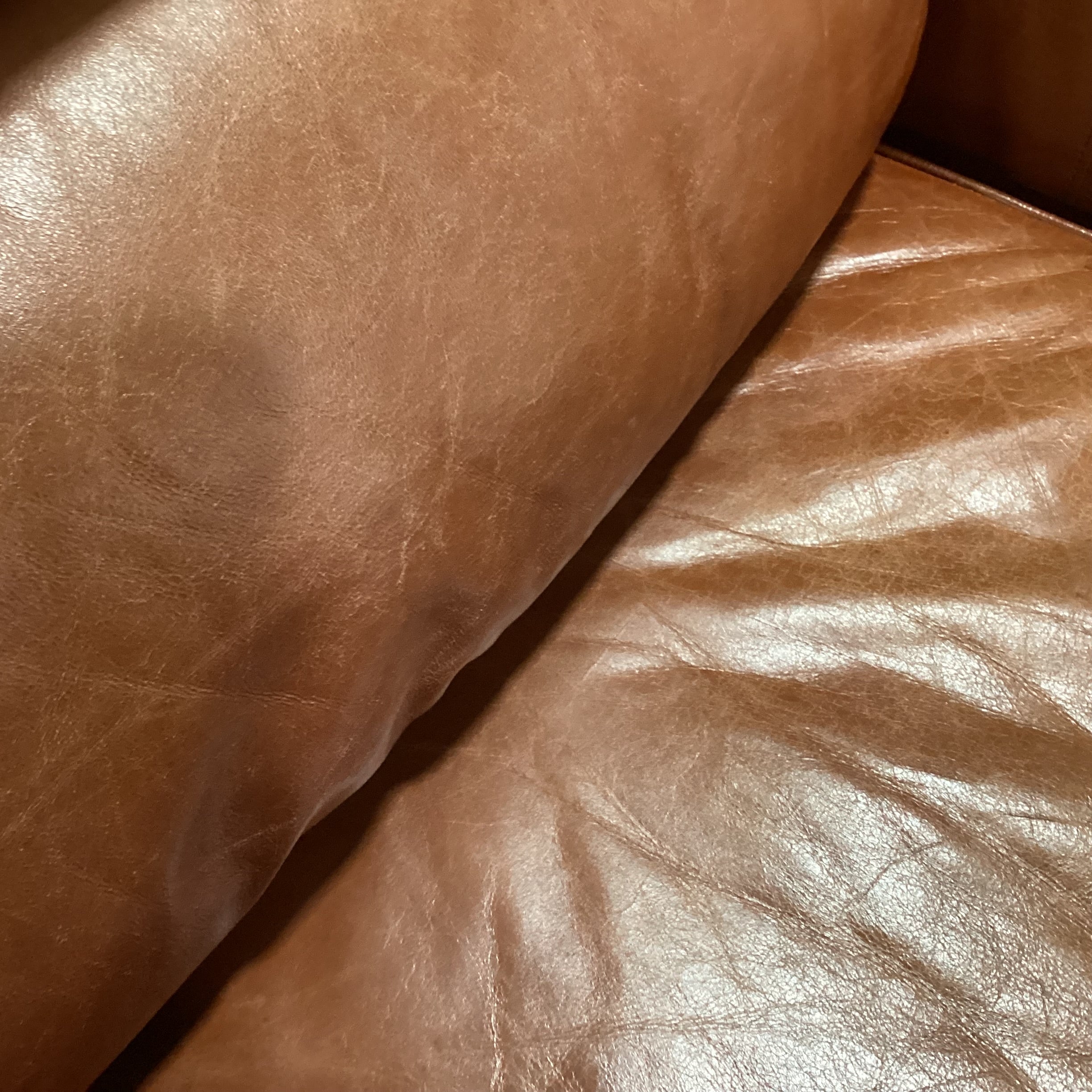 Cognac Leather Chair 42"x 36"x 38"