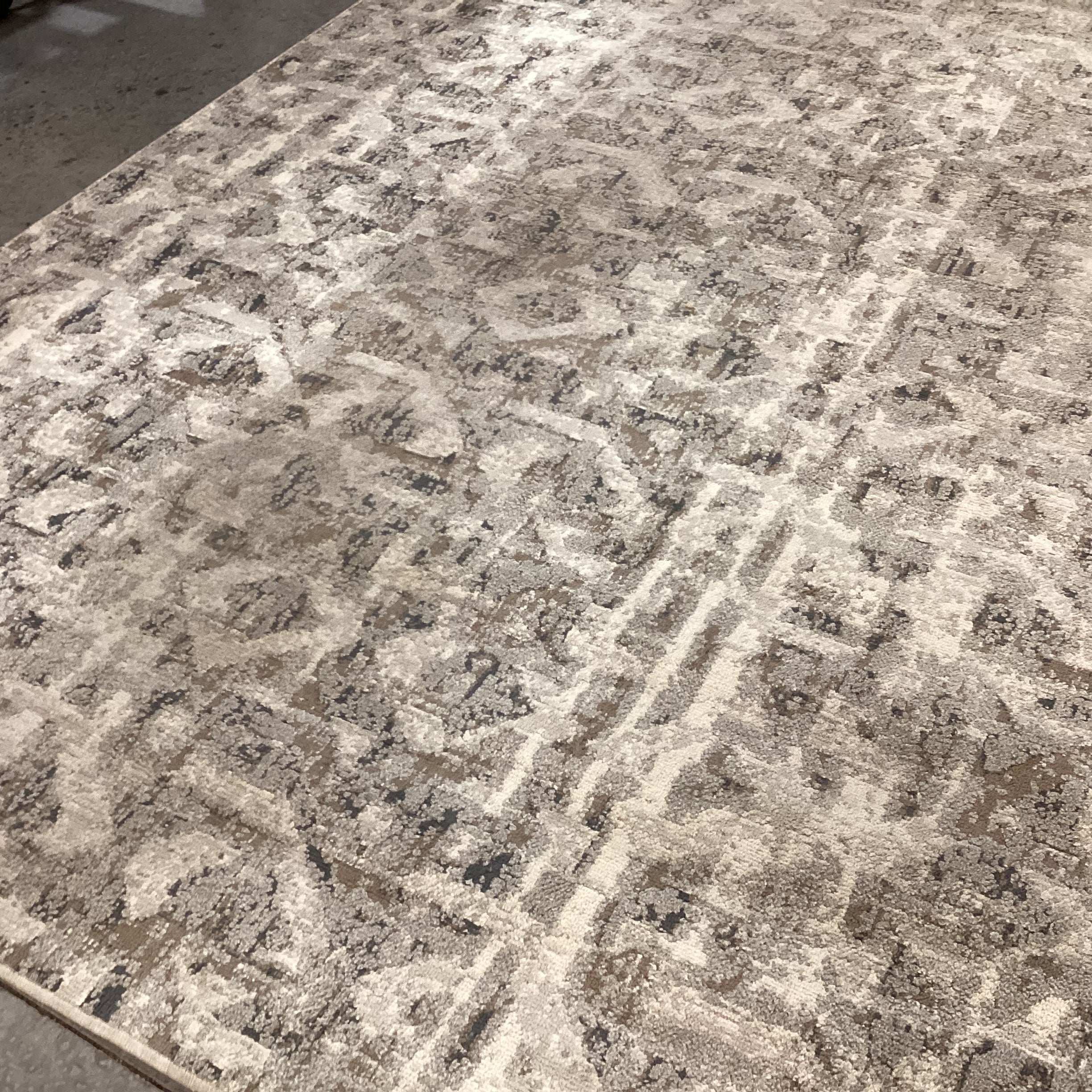 Threshold Elliot Geo Grey Taupe Beige Raised Texture Rug 7'x 10'